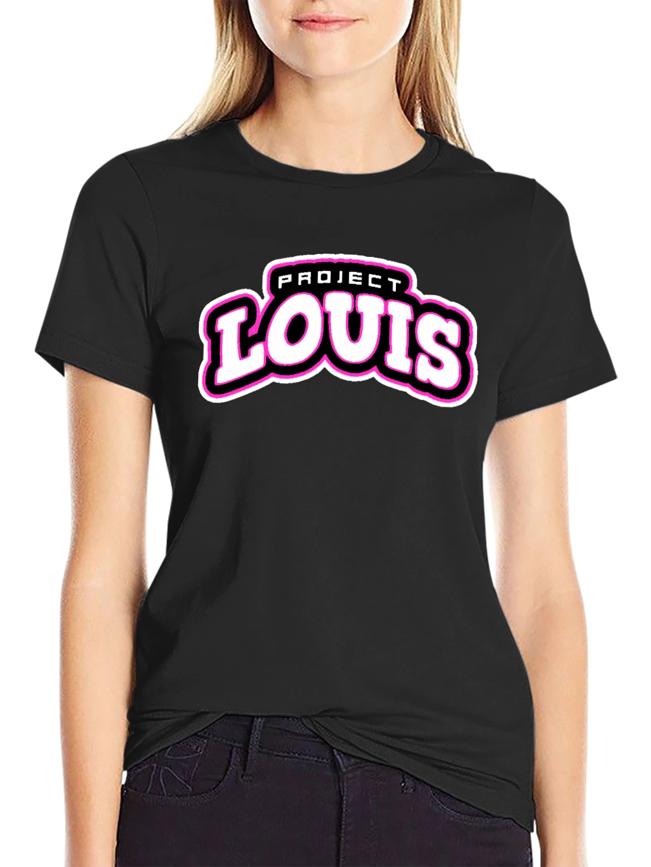 Project Louis Black T-Shirt | Cool Graphic Tee