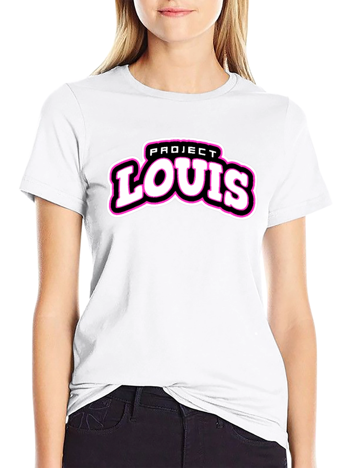Project Louis Black T-Shirt | Cool Graphic Tee