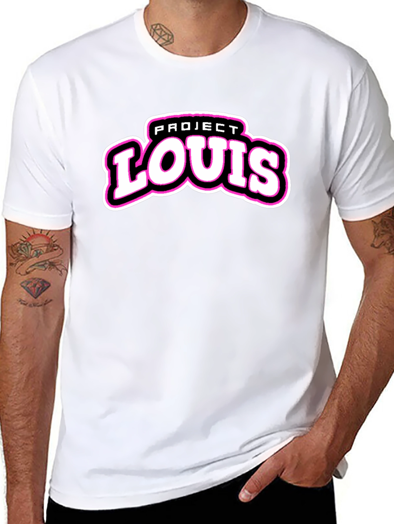 Project Louis Black T-Shirt | Cool Graphic Tee