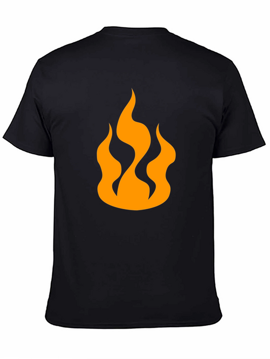 Flame Graphic Black T-Shirt - Bold Casual Style