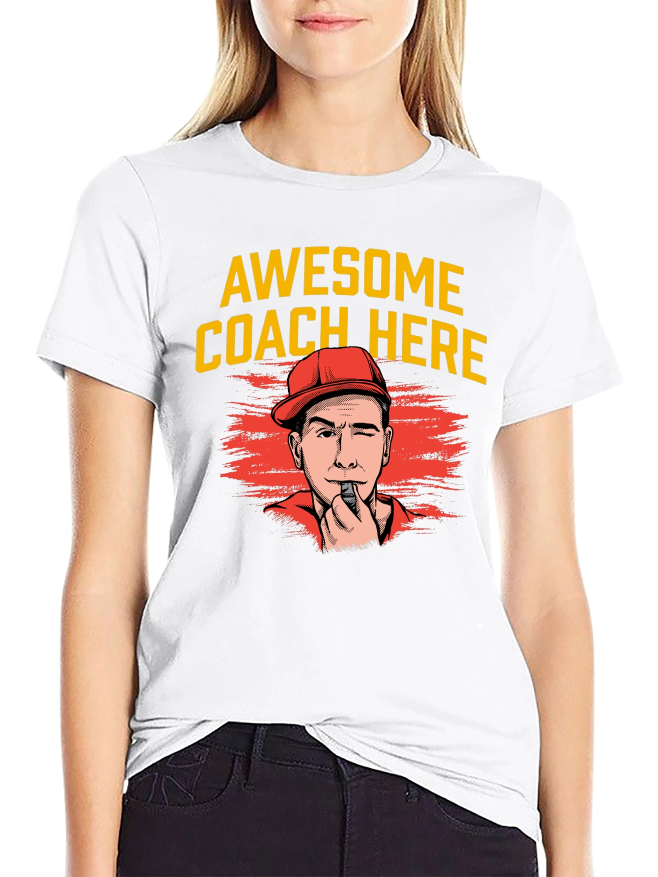 Awesome Coach Here T-Shirt