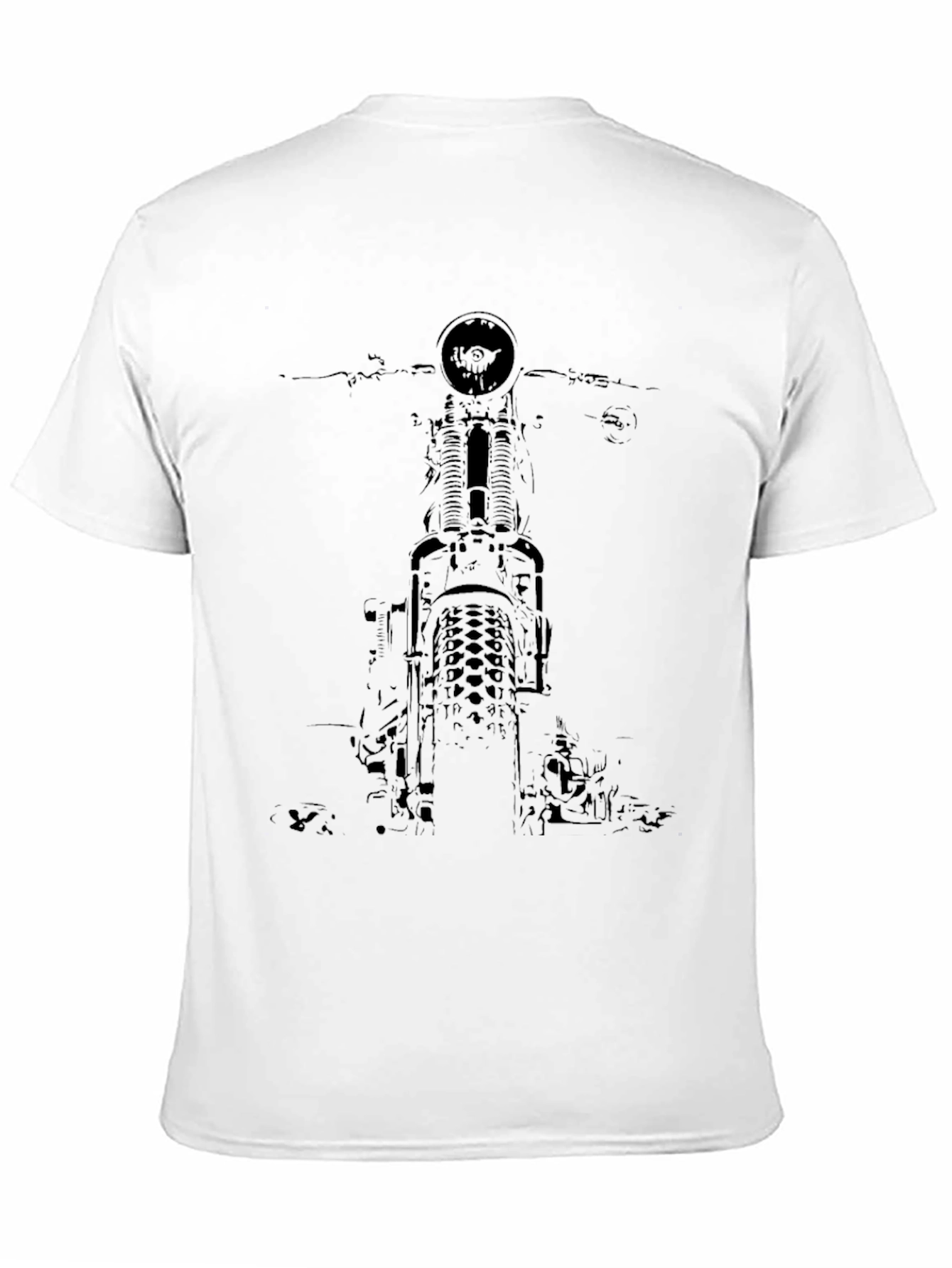 Black Motorcycle Graphic T-Shirt