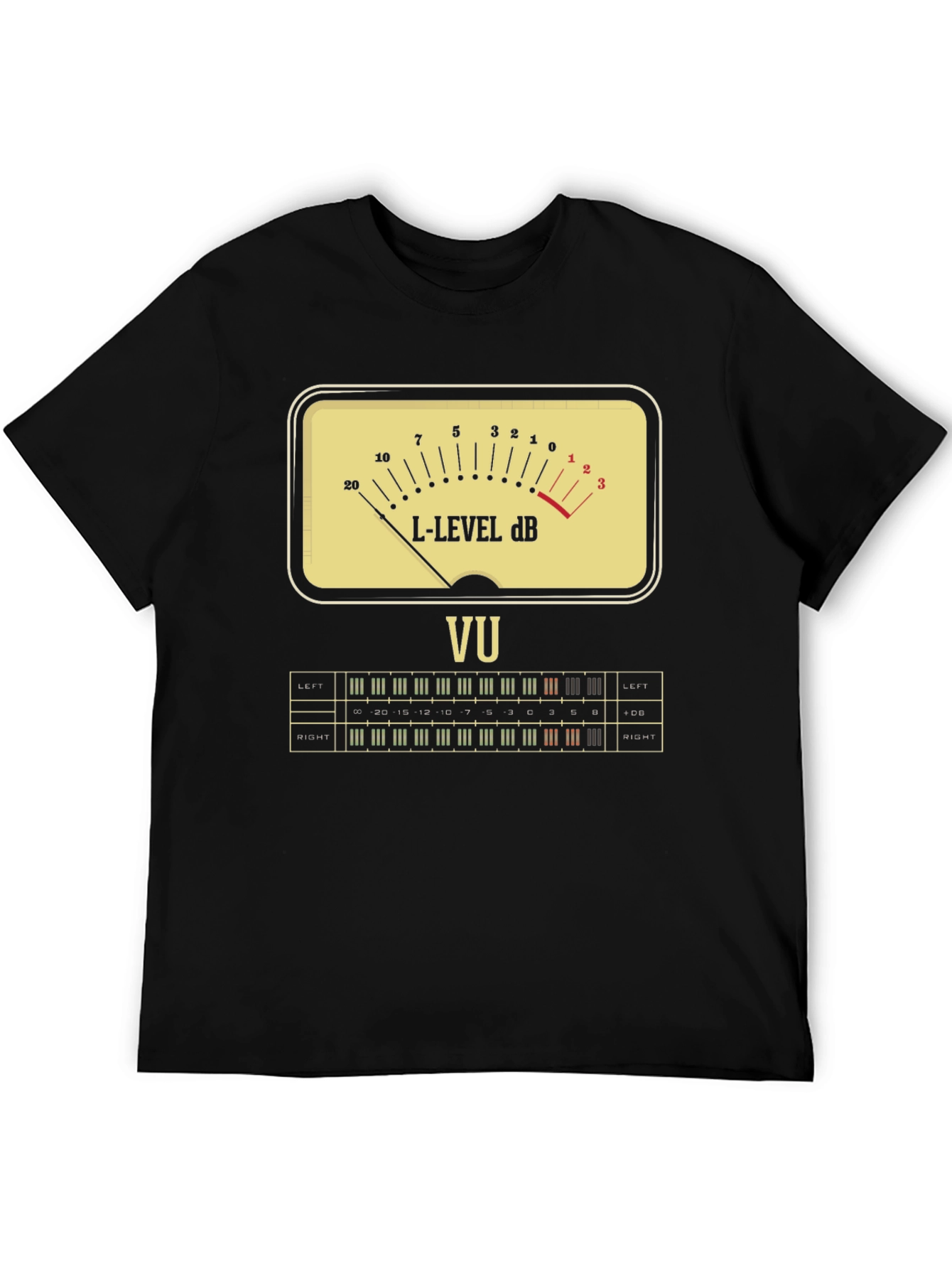 VU Meter Graphic T-Shirt - Musician Audio Tee
