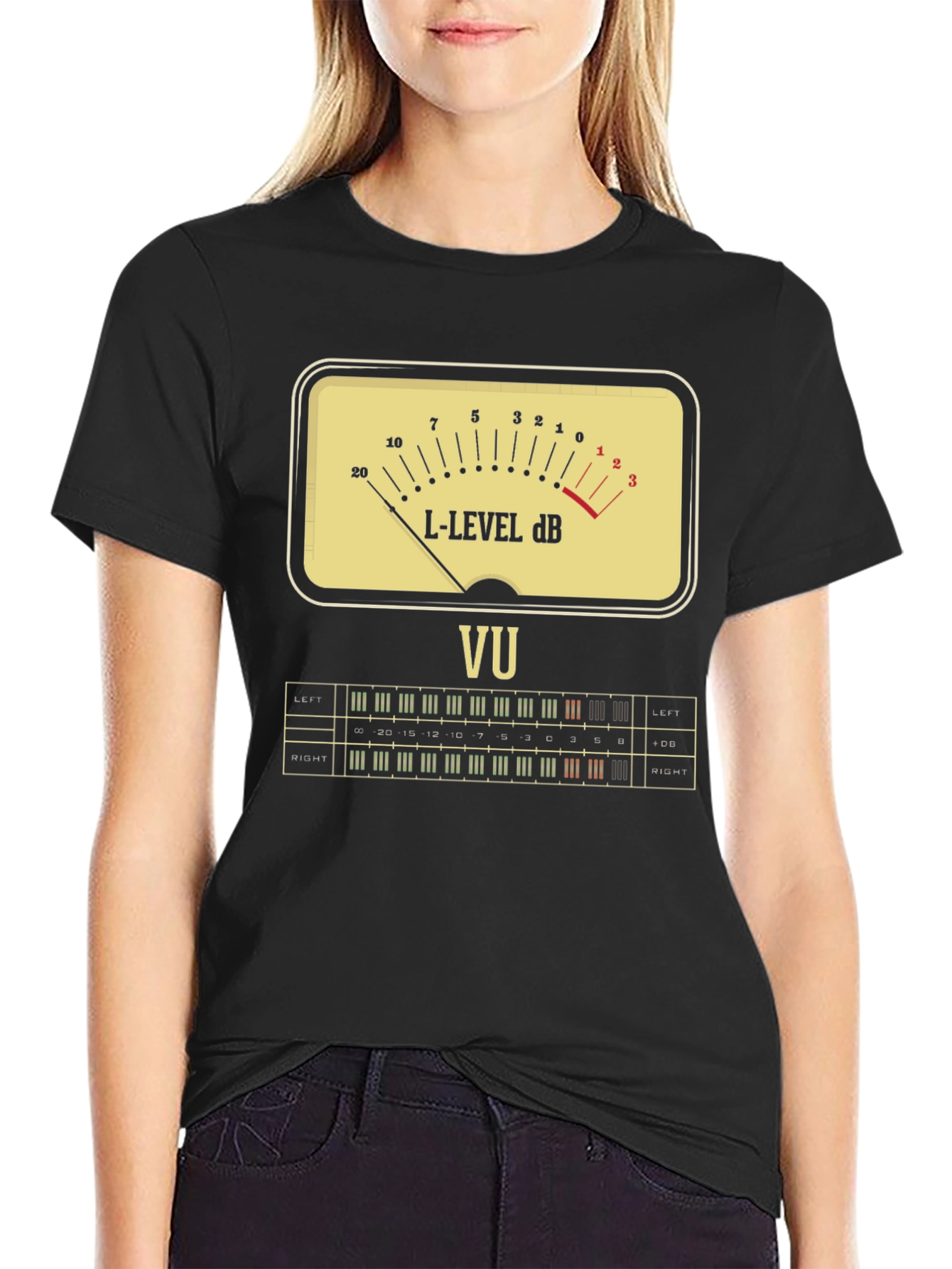 VU Meter Graphic T-Shirt - Musician Audio Tee