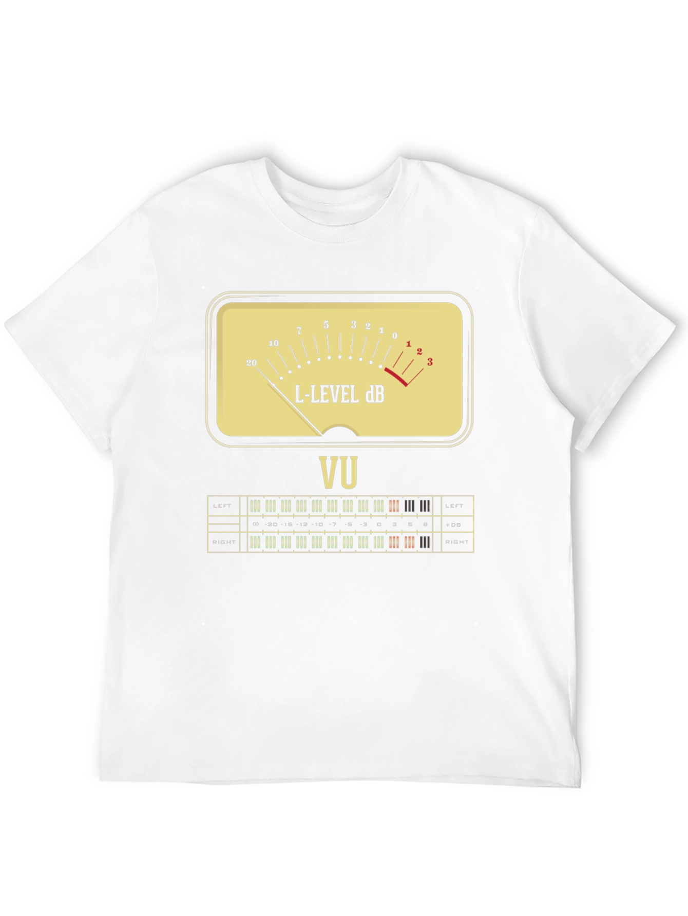 VU Meter Graphic T-Shirt - Musician Audio Tee