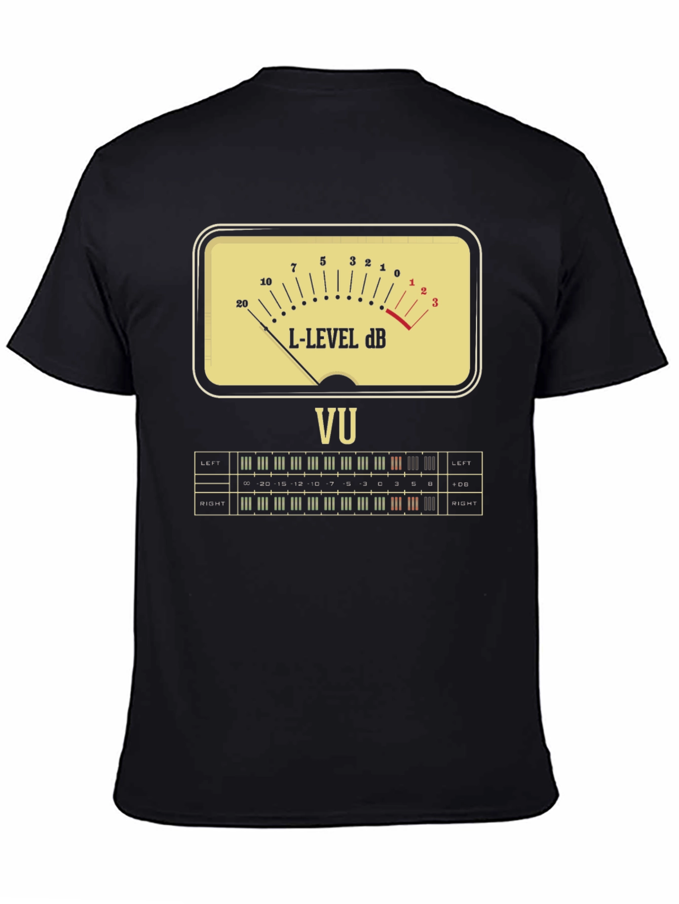 VU Meter Graphic T-Shirt - Musician Audio Tee