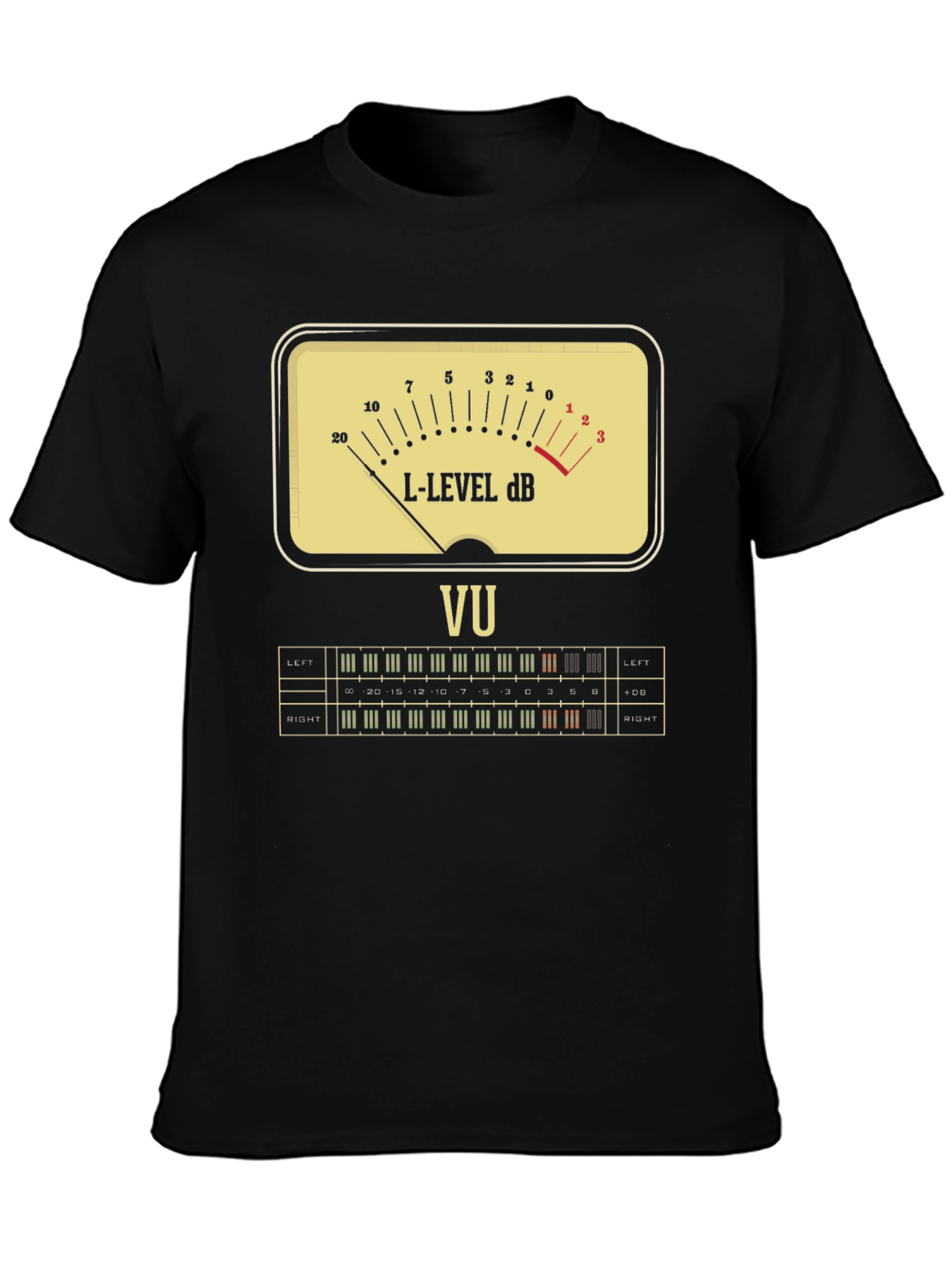 VU Meter Graphic T-Shirt - Musician Audio Tee