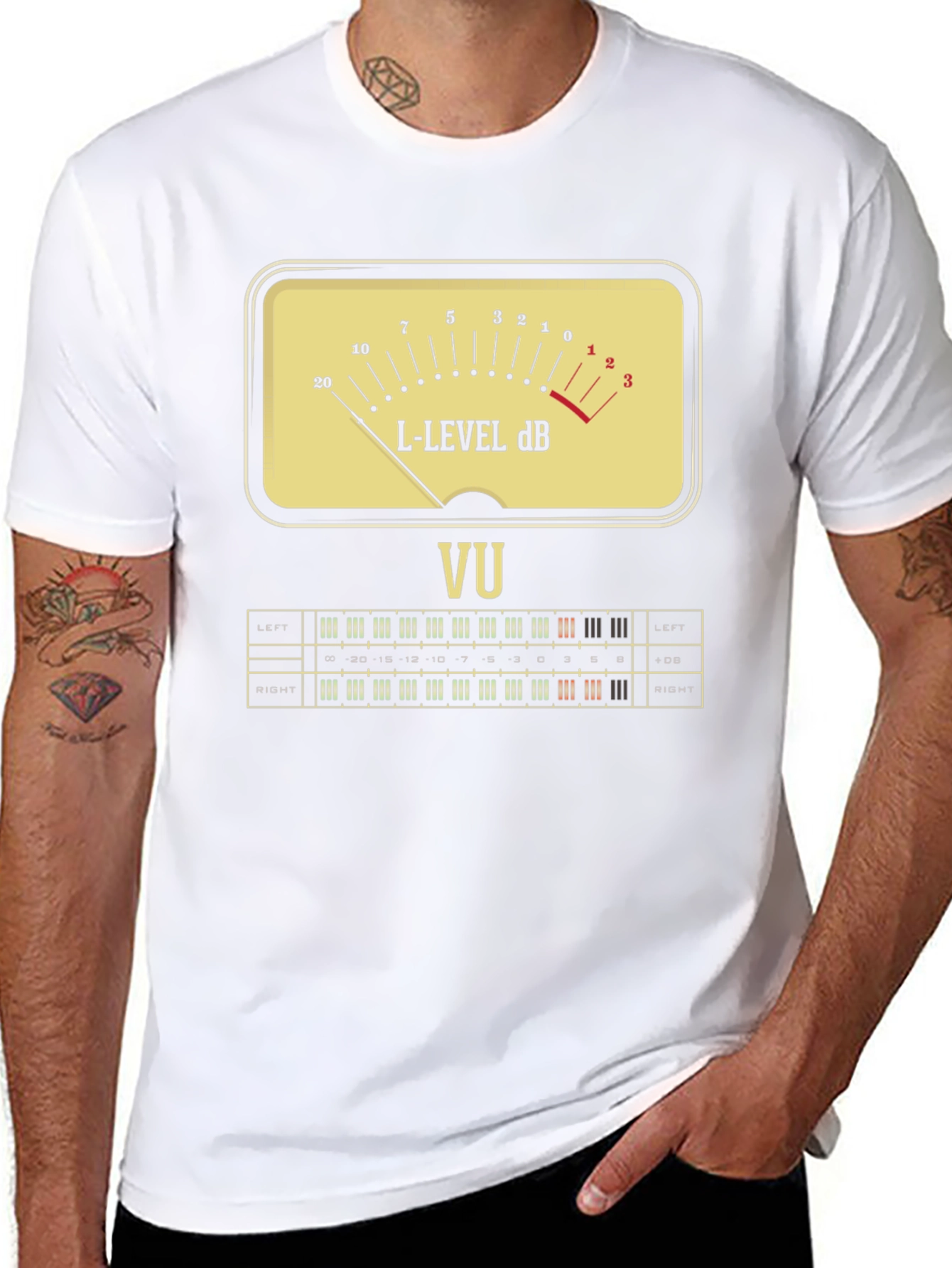 VU Meter Graphic T-Shirt - Musician Audio Tee
