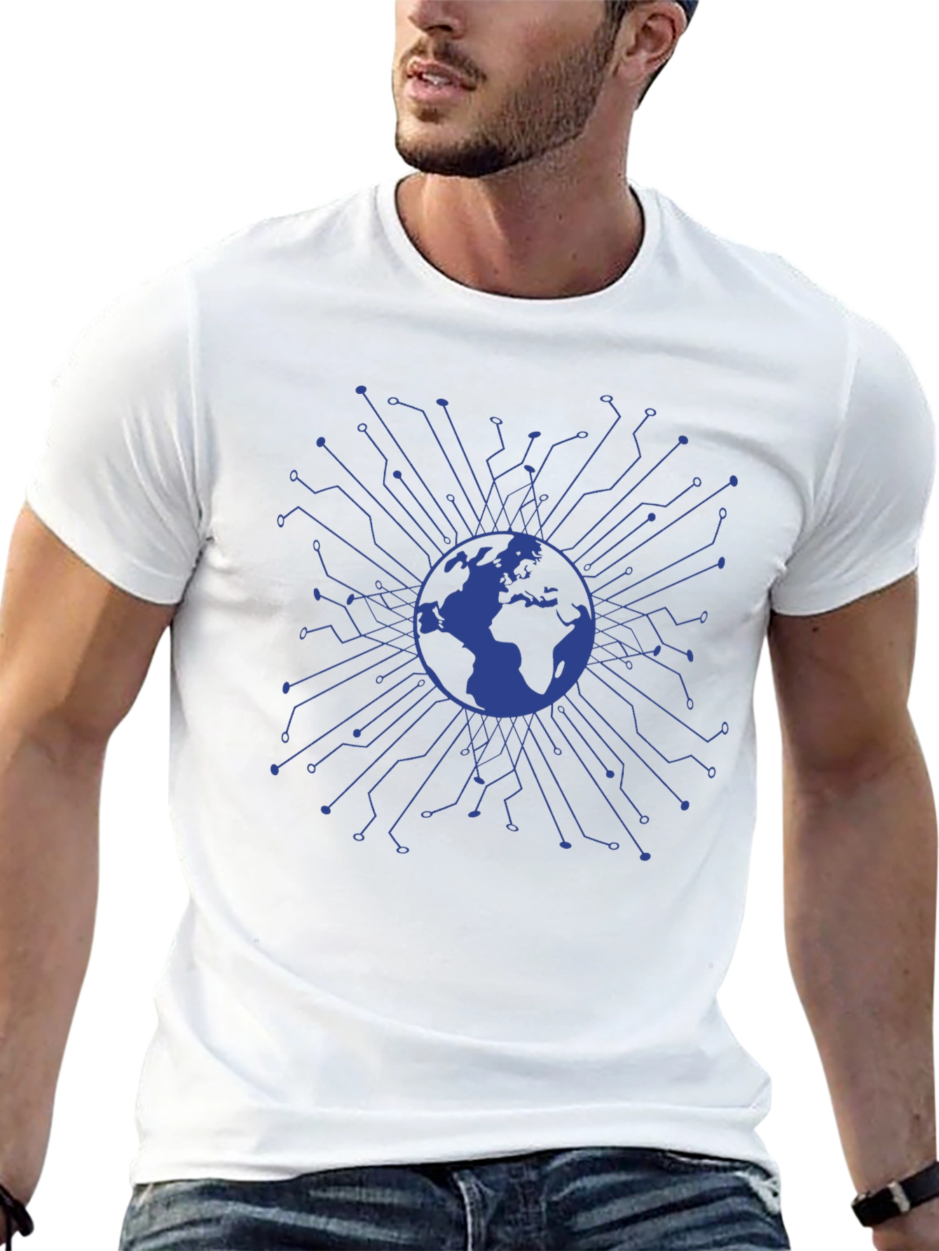 Global Tech Circuit Black T-Shirt