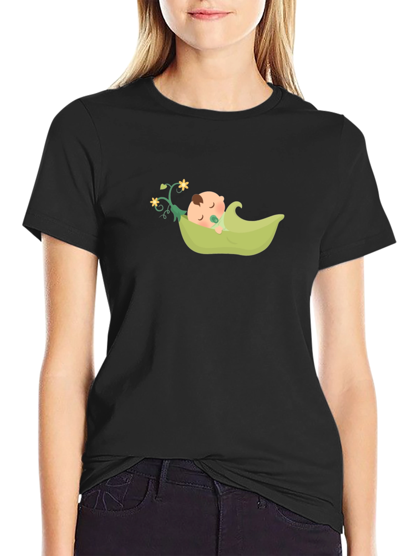 Cute Baby in Pea Pod Graphic Tee
