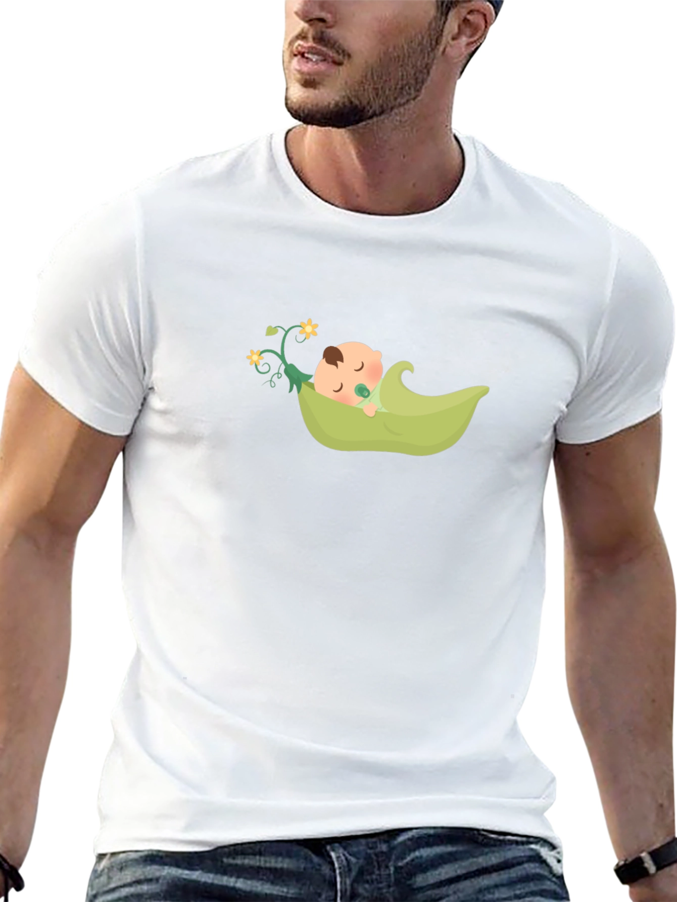 Cute Baby in Pea Pod Graphic Tee
