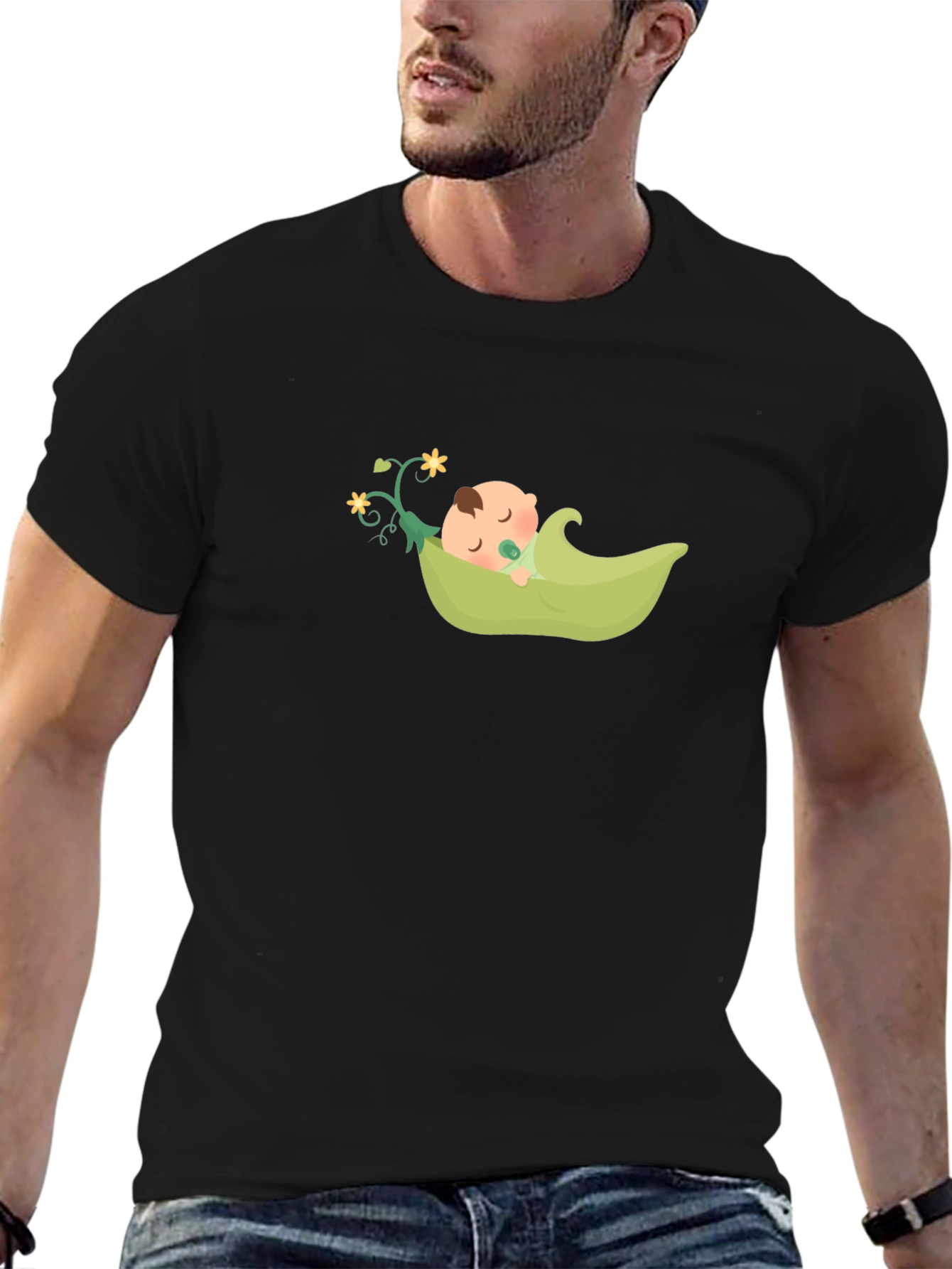 Cute Baby in Pea Pod Graphic Tee