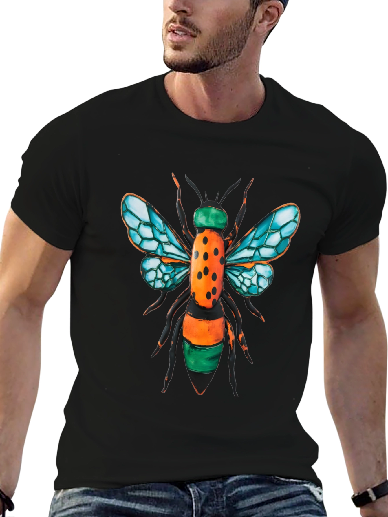 Cool Bee Graphic Black T-Shirt