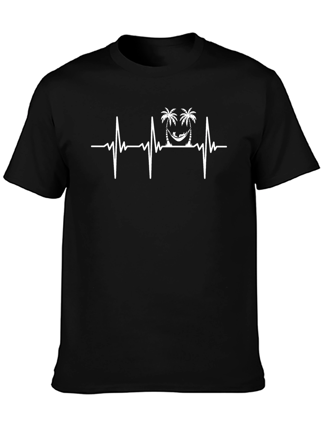 Heartbeat Palm Tree Hammock Graphic Tee