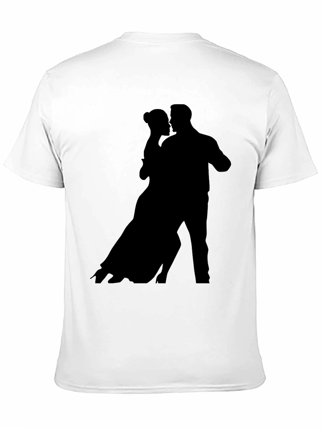 Silhouette Dancing Couple Black Tee Shirt