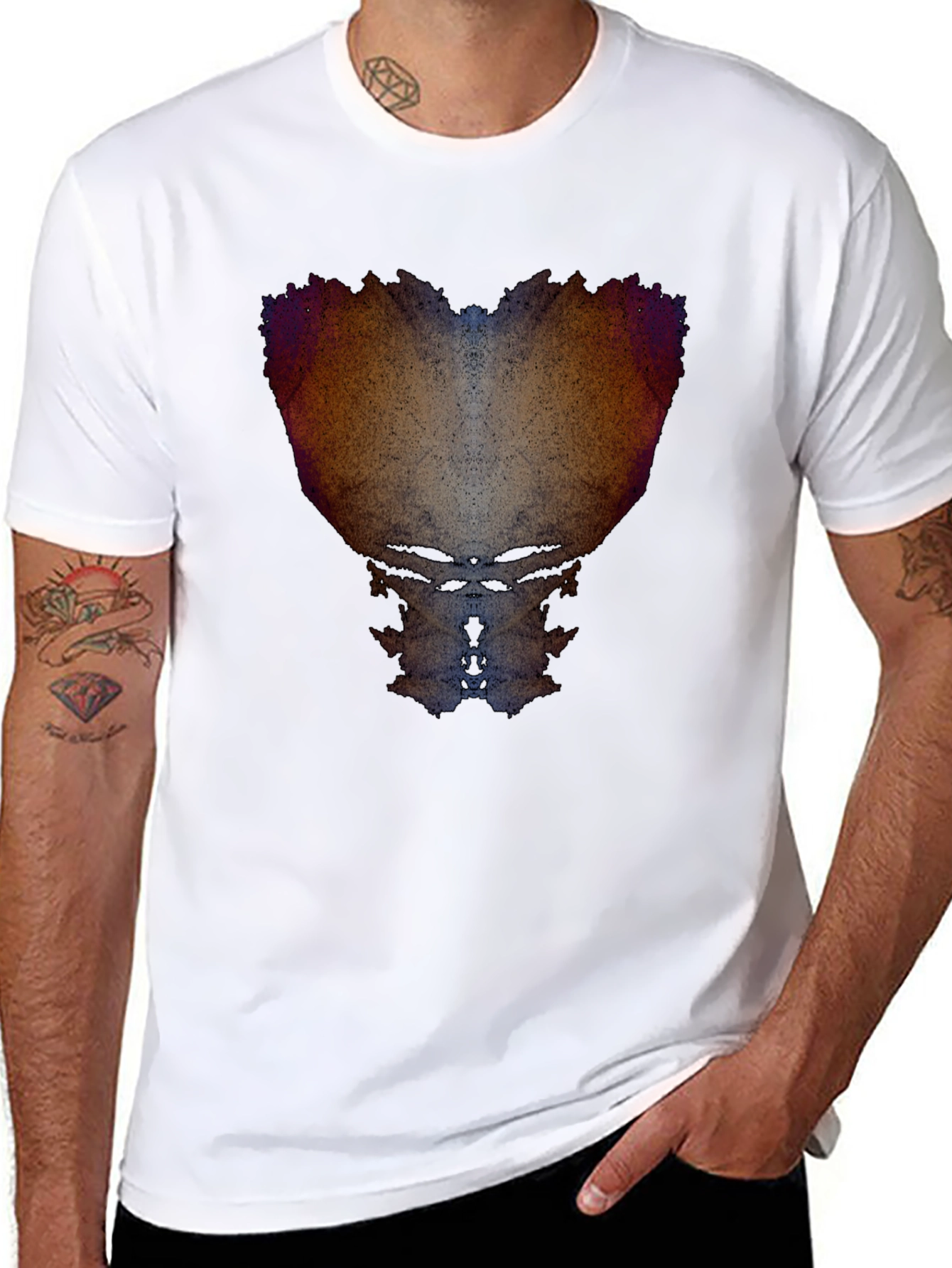 Abstract Art Print Black T-Shirt