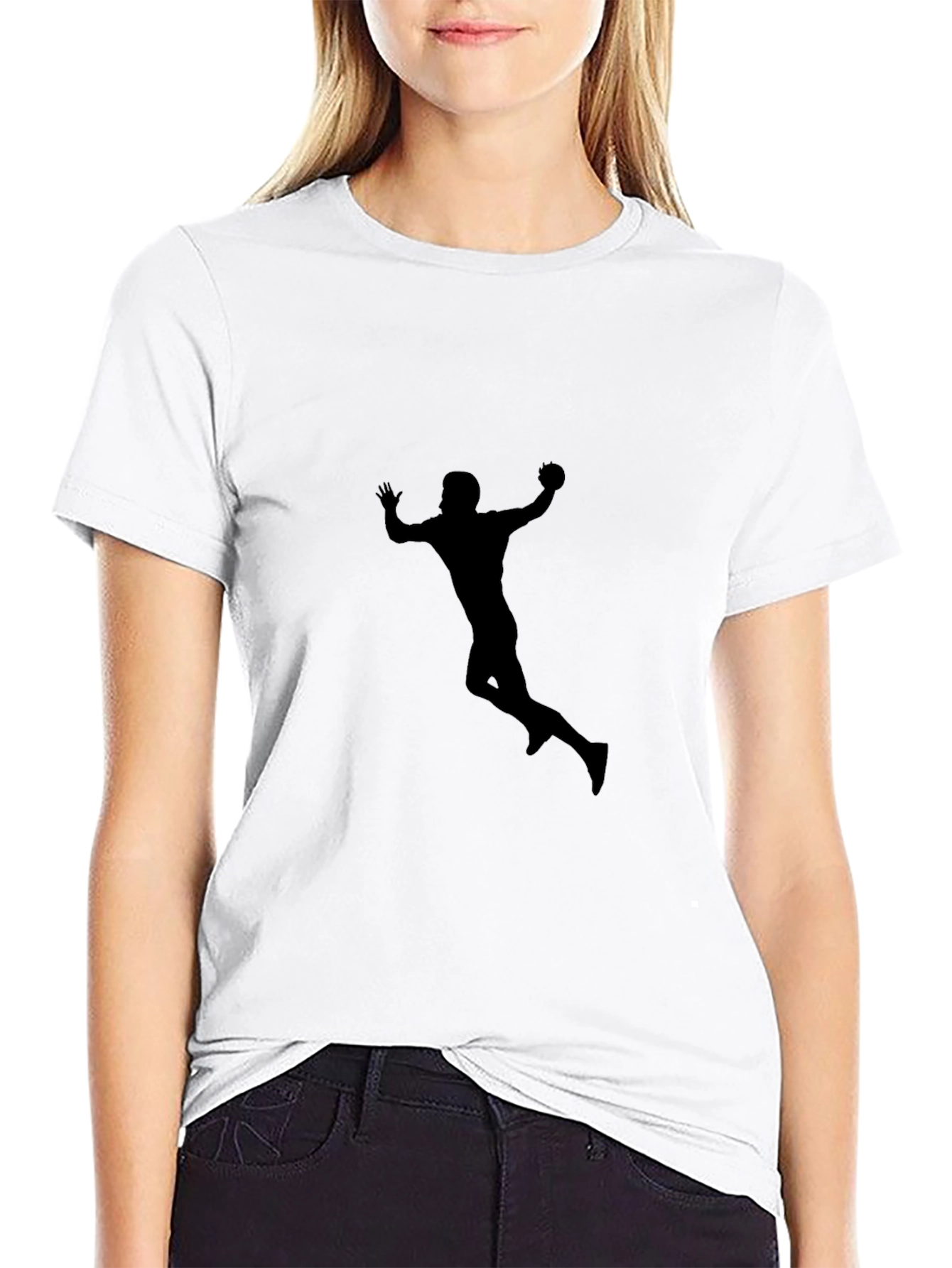 Handball Player Black T-Shirt