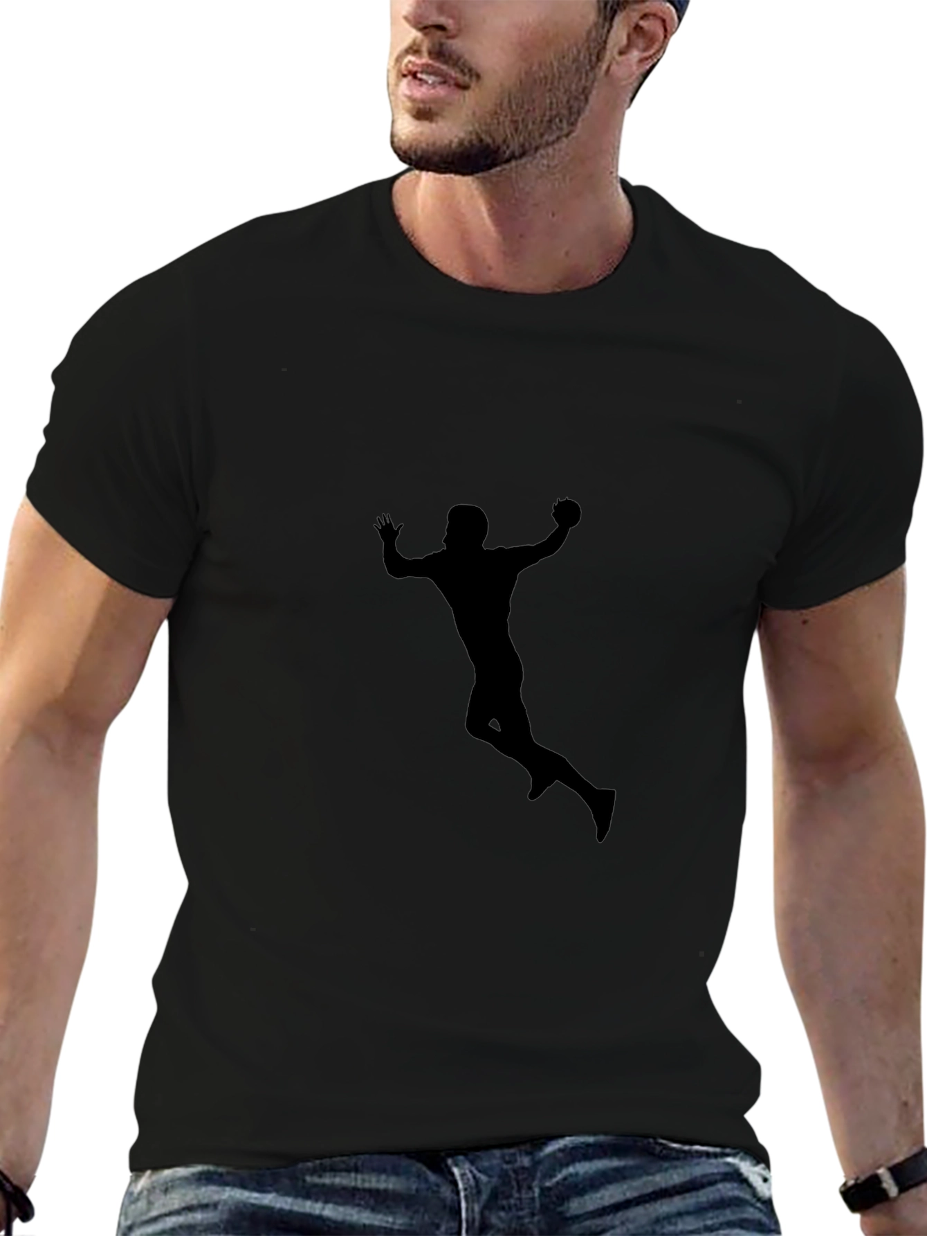 Handball Player Black T-Shirt