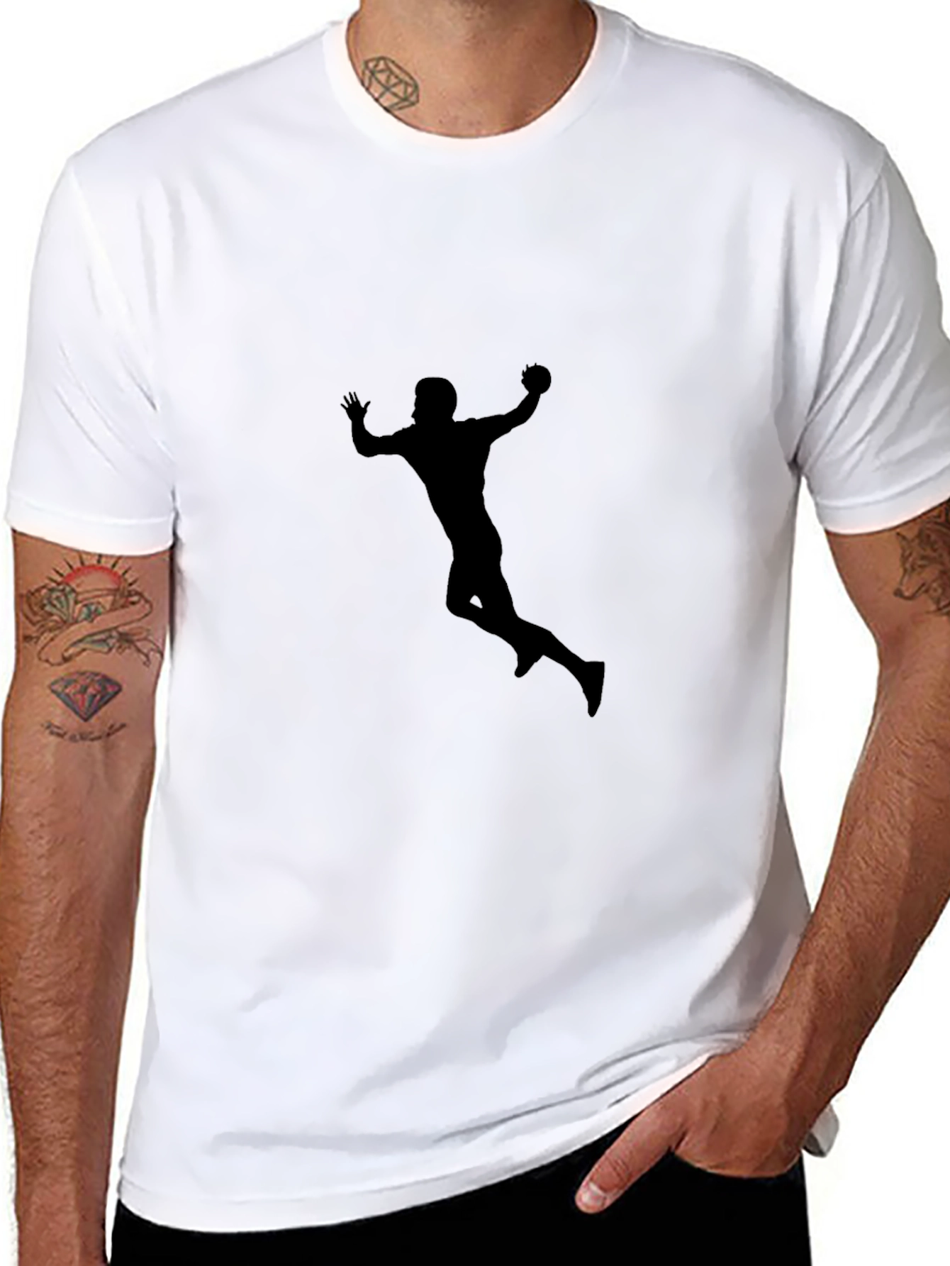 Handball Player Black T-Shirt