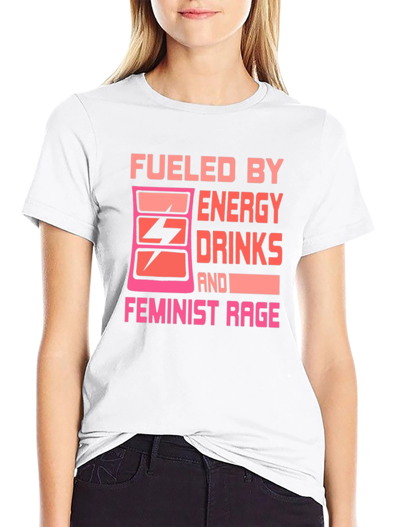 Fueled By Energy Drinks Feminist Rage T-Shirt