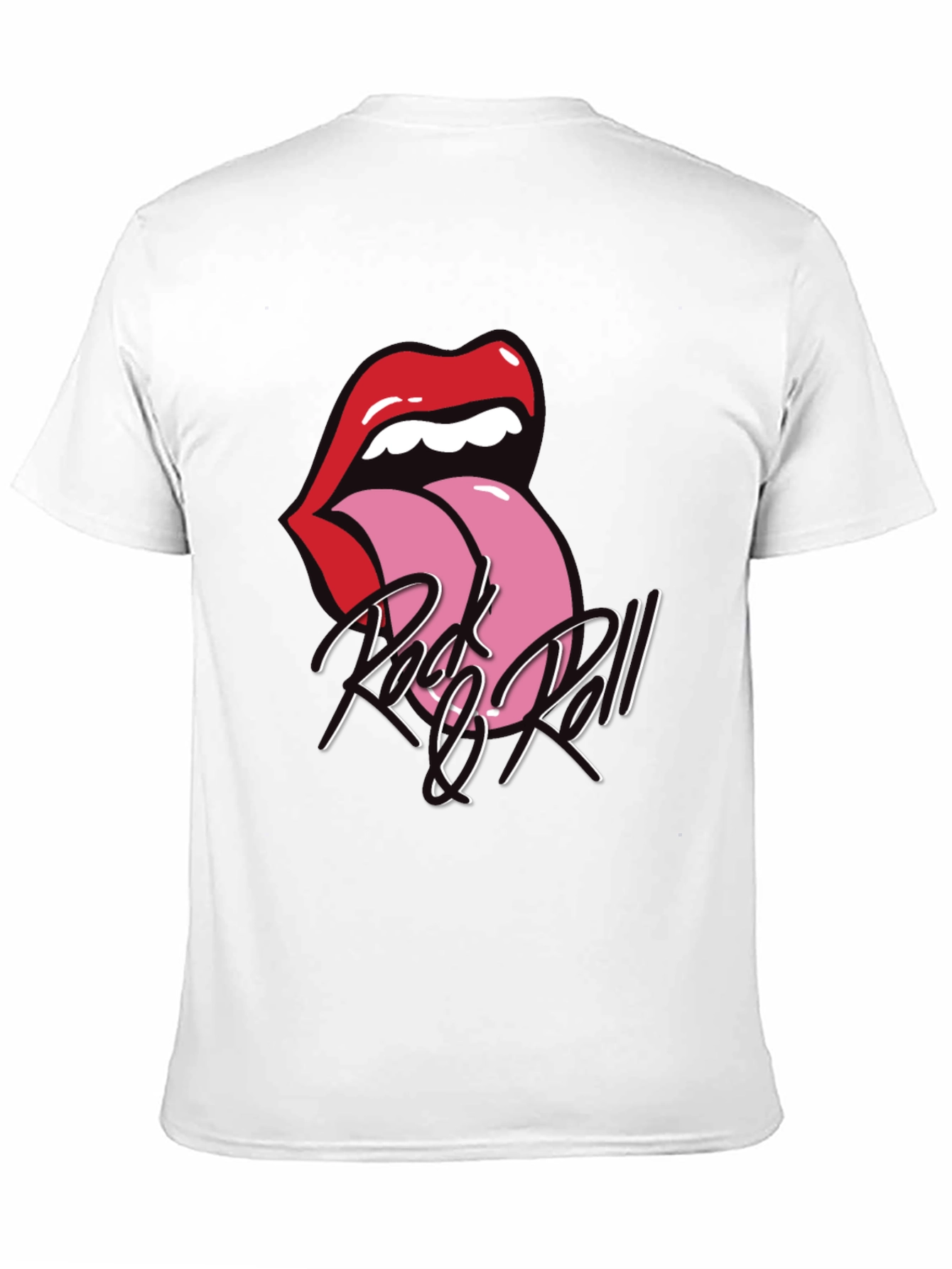 Rock and Roll Tongue Graphic Tee - Black