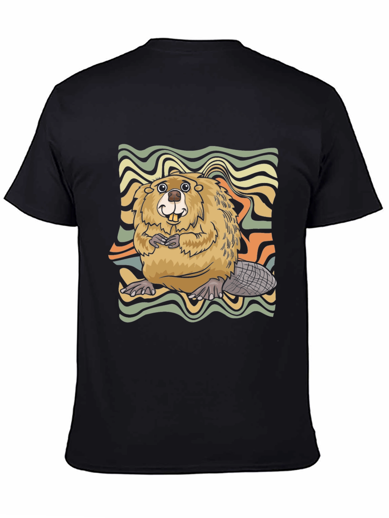 Retro Beaver Graphic T-Shirt