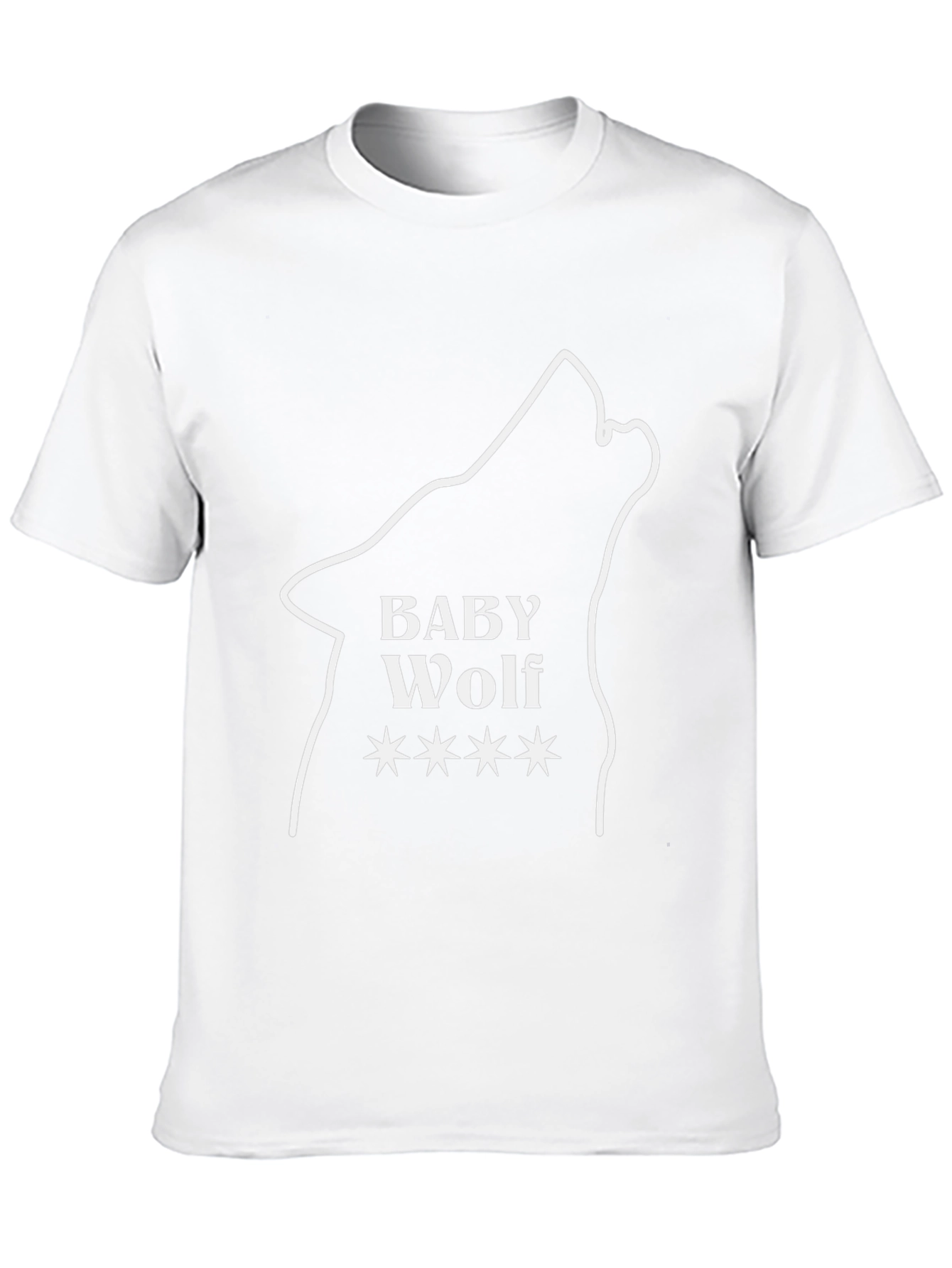 Baby Wolf Graphic Tee - Black Cotton Blend T-Shirt