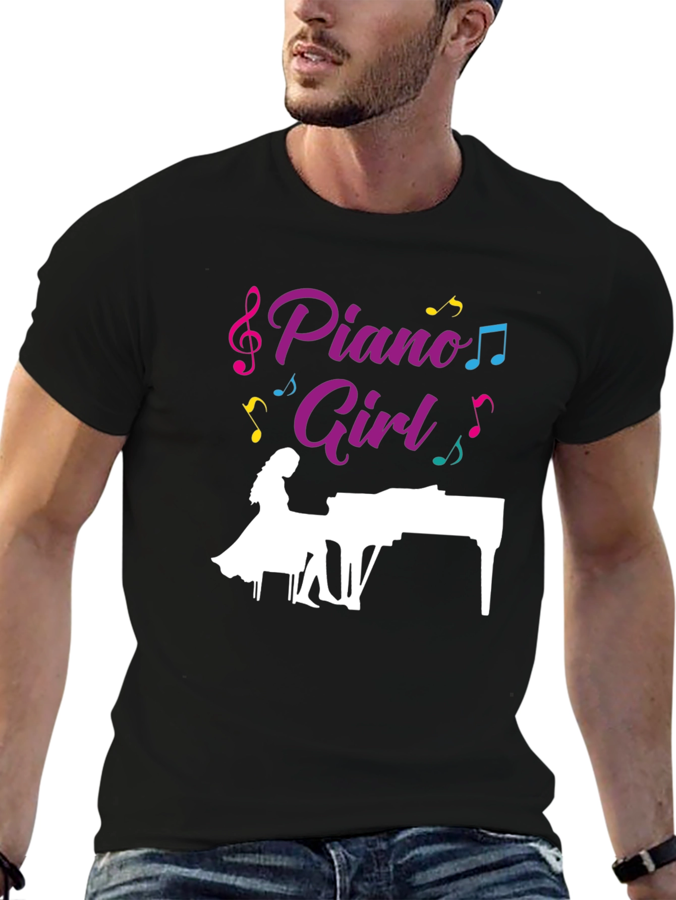 Piano Girl T-Shirt: Musically Stylish Tee
