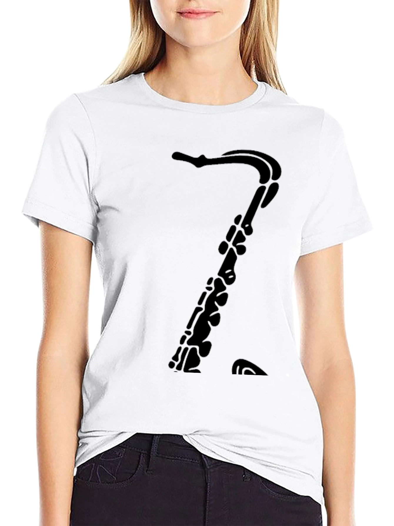 Saxophone T-Shirt: Classic Black Music Tee