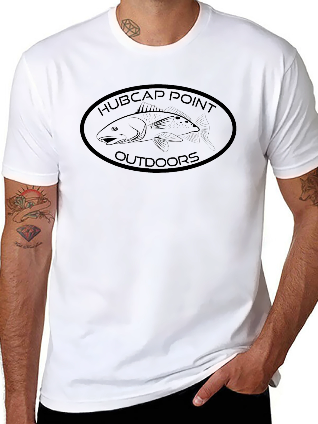 Hubcap Point Outdoors Black Graphic T-Shirt