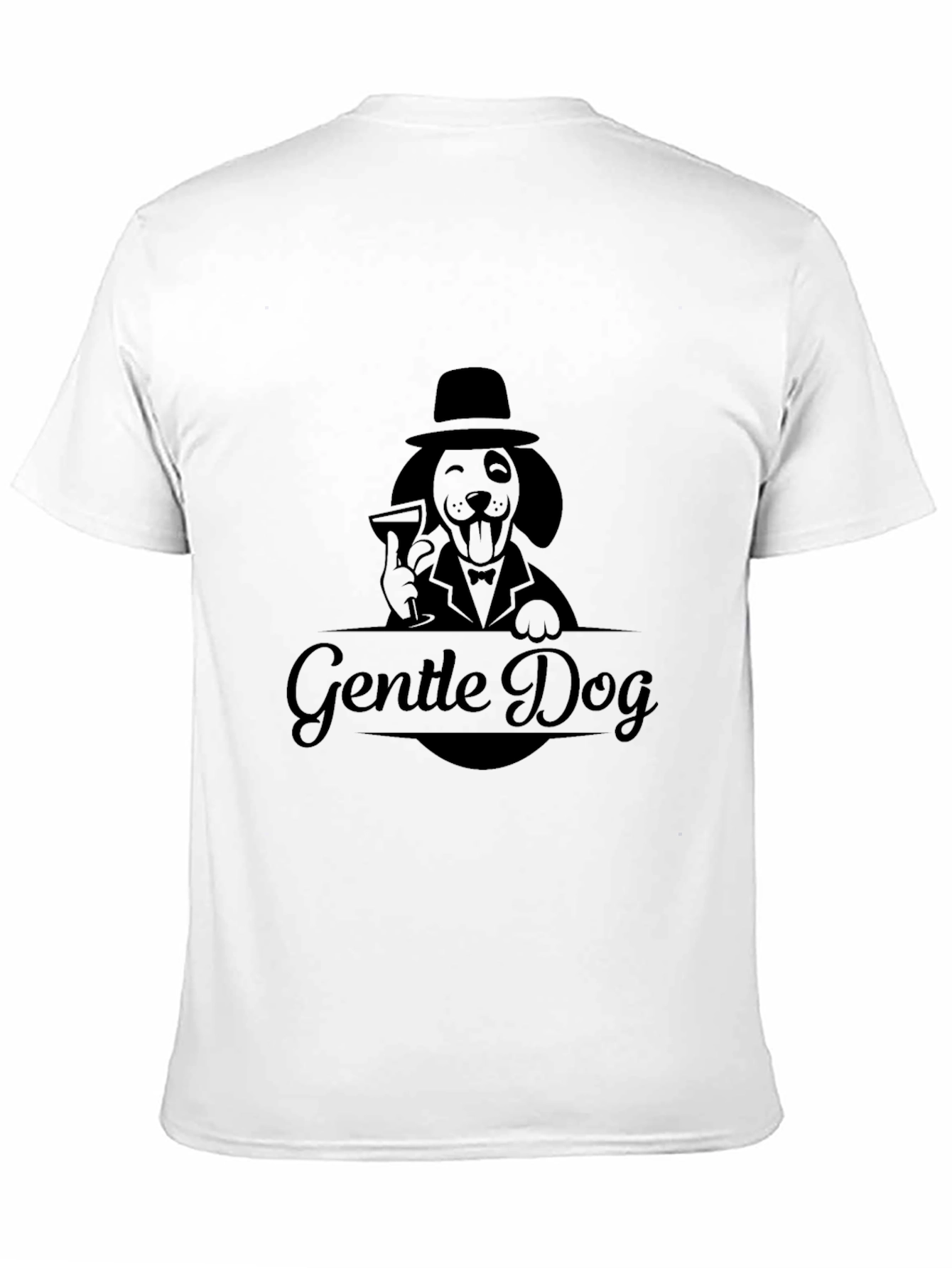 Gentle Dog Graphic Tee - Elegant Canine Design