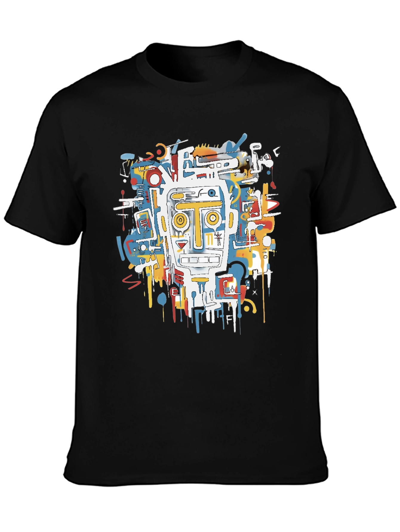 Abstract Robot Graphic T-Shirt