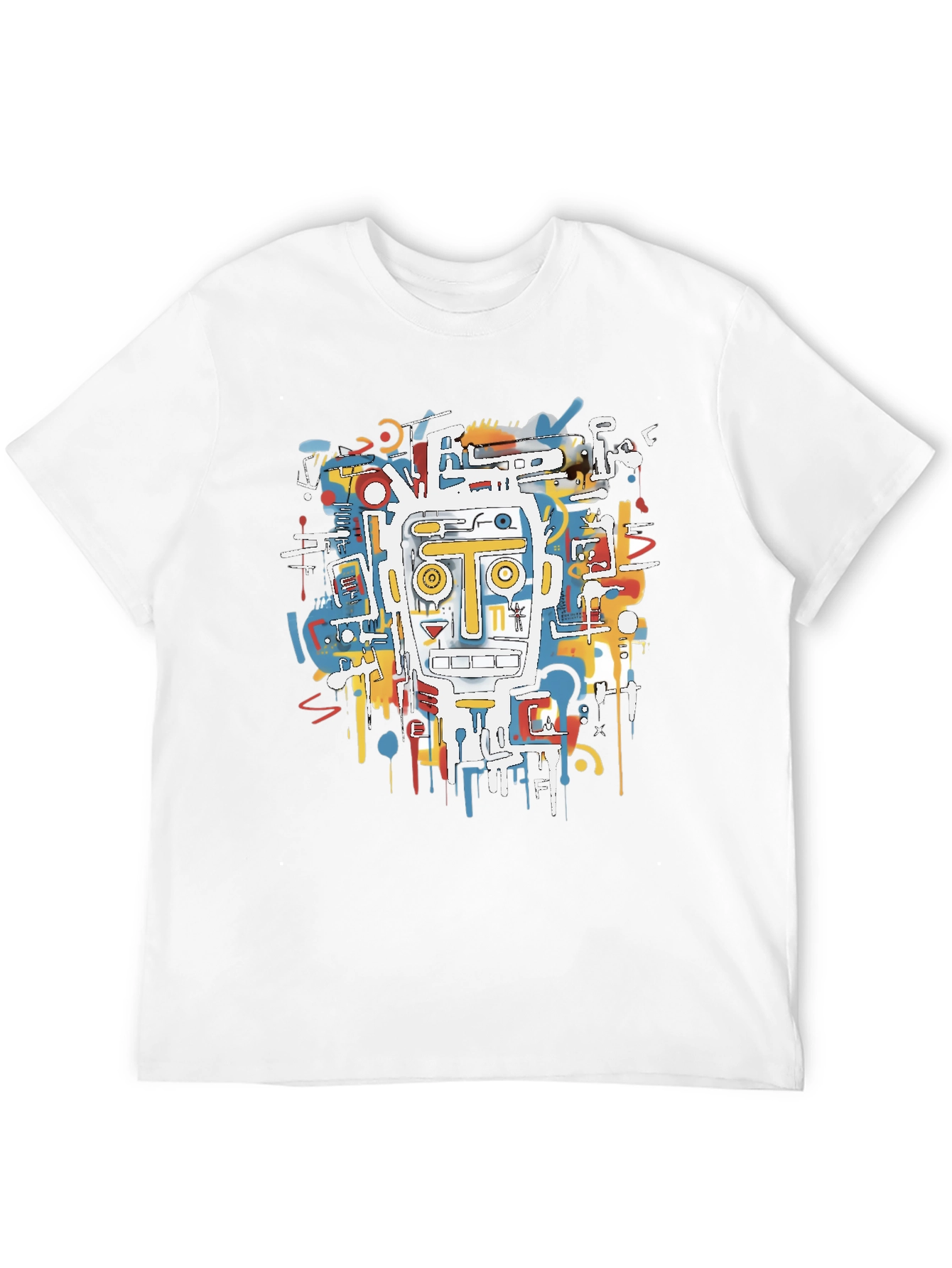 Abstract Robot Graphic T-Shirt