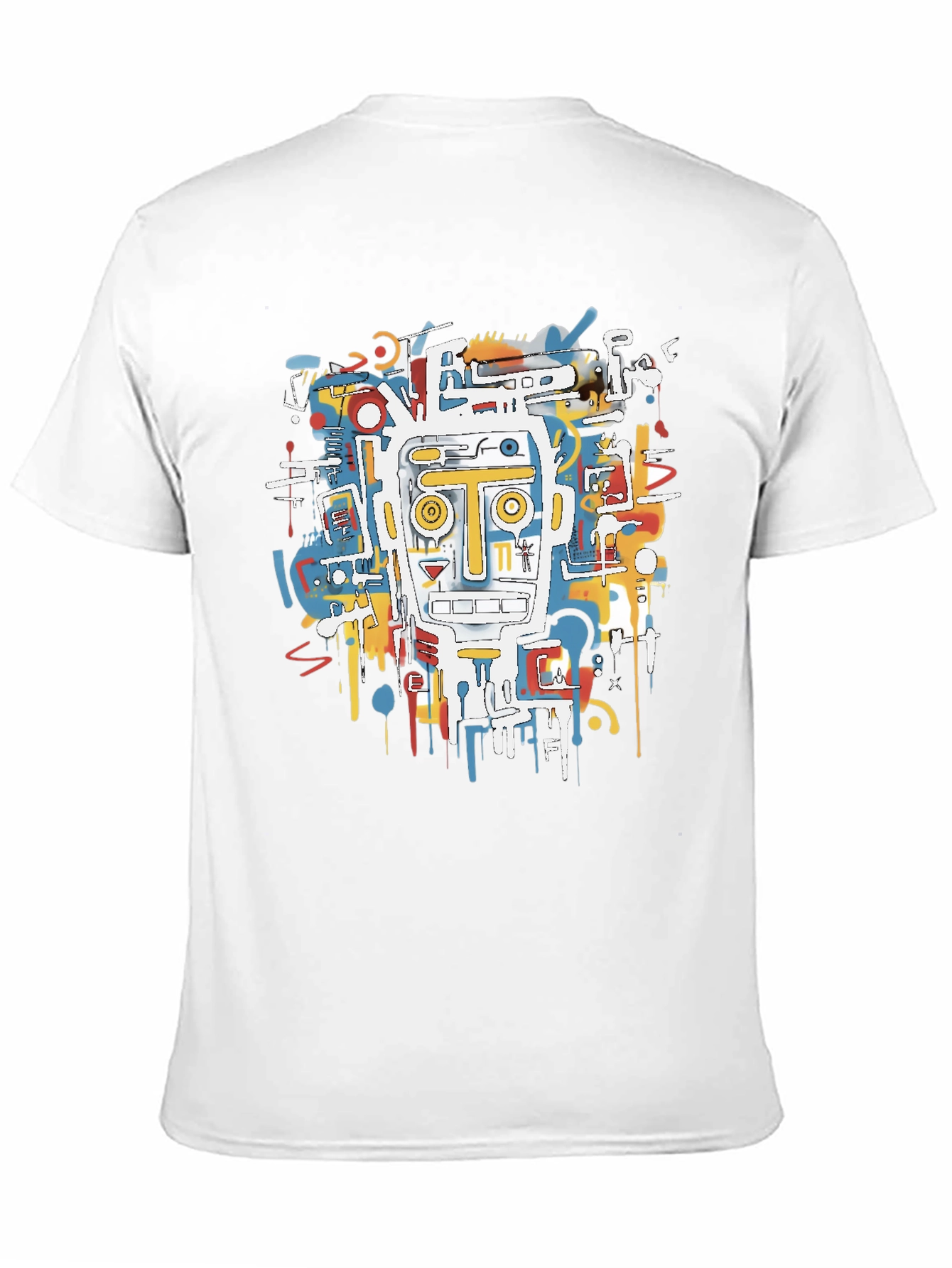 Abstract Robot Graphic T-Shirt
