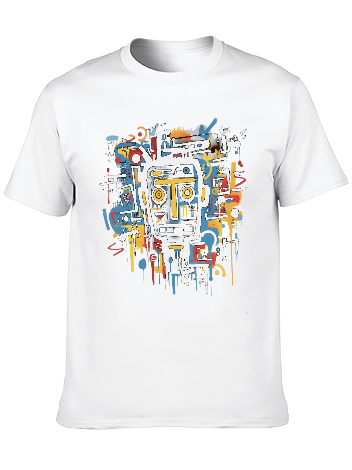 Abstract Robot Graphic T-Shirt
