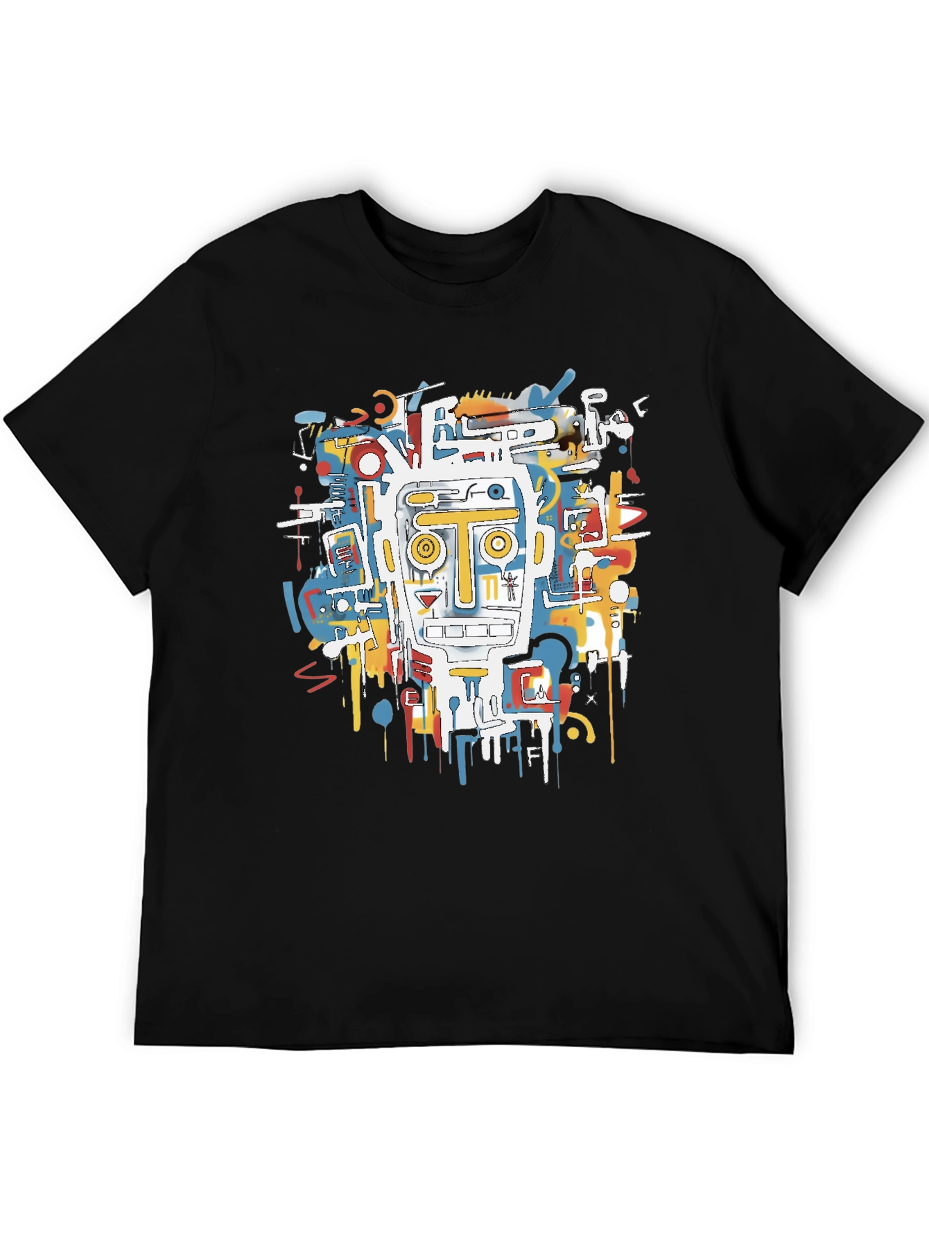 Abstract Robot Graphic T-Shirt