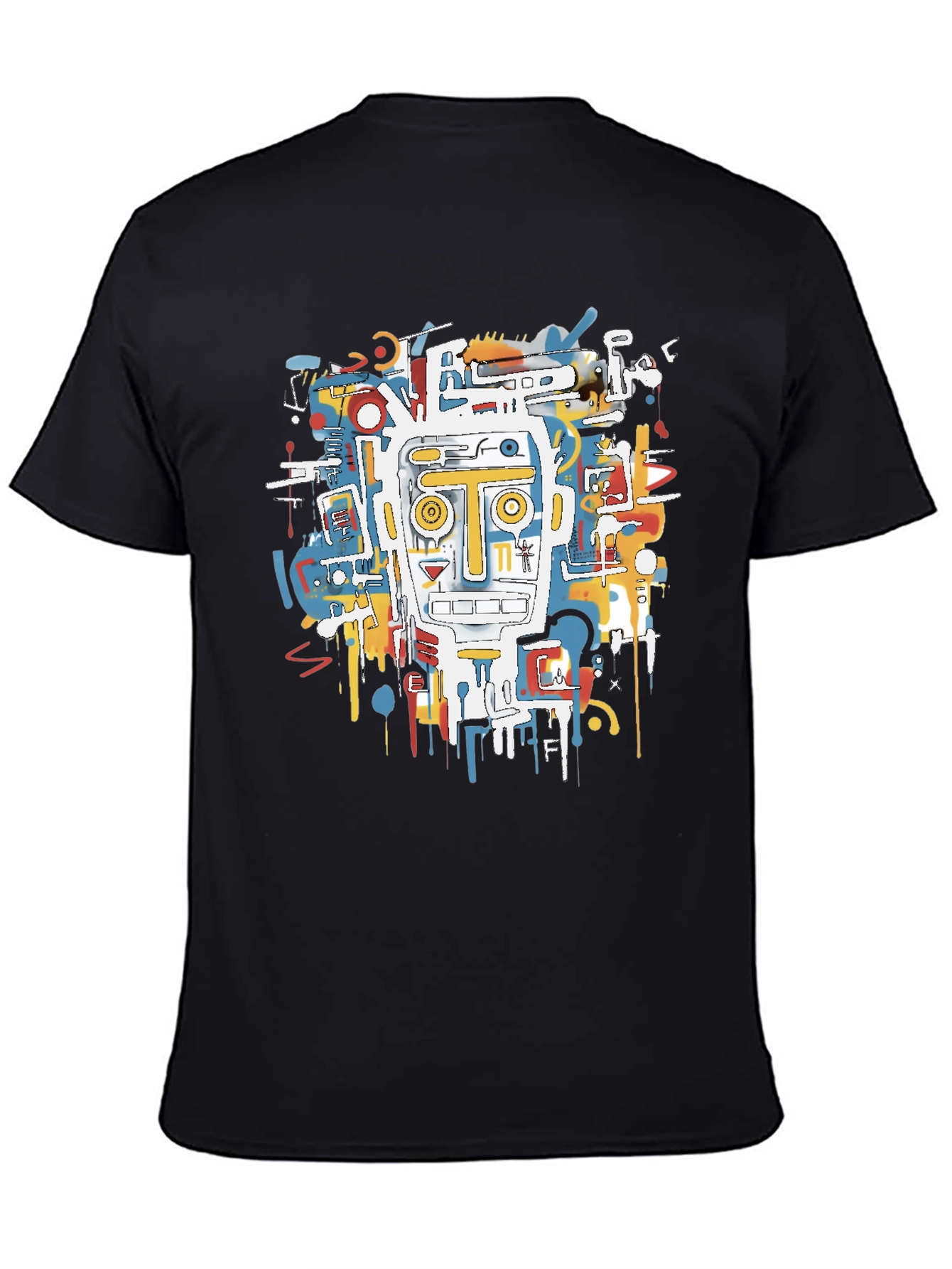 Abstract Robot Graphic T-Shirt