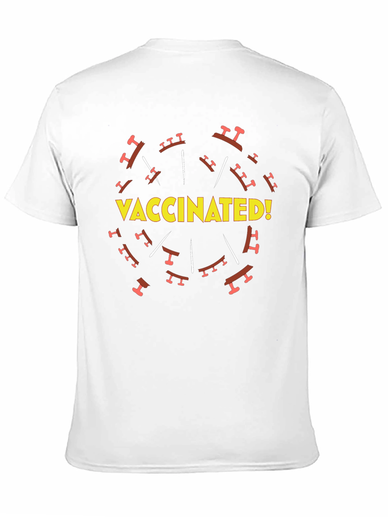 Vaccinated! Graphic Tee - Black Cotton T-Shirt