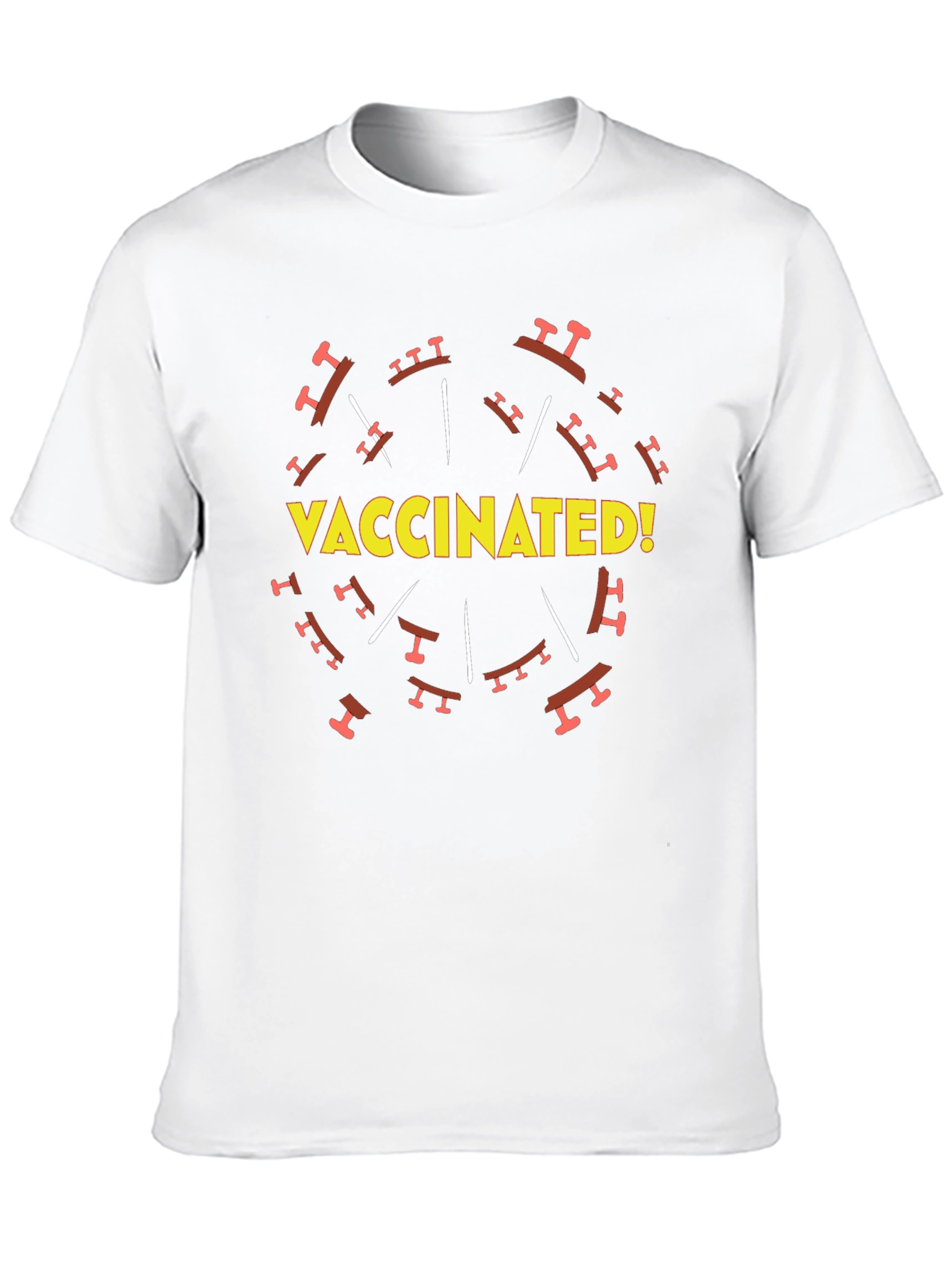 Vaccinated! Graphic Tee - Black Cotton T-Shirt
