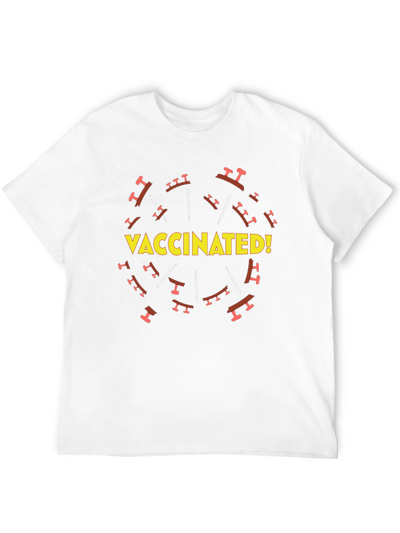 Vaccinated! Graphic Tee - Black Cotton T-Shirt