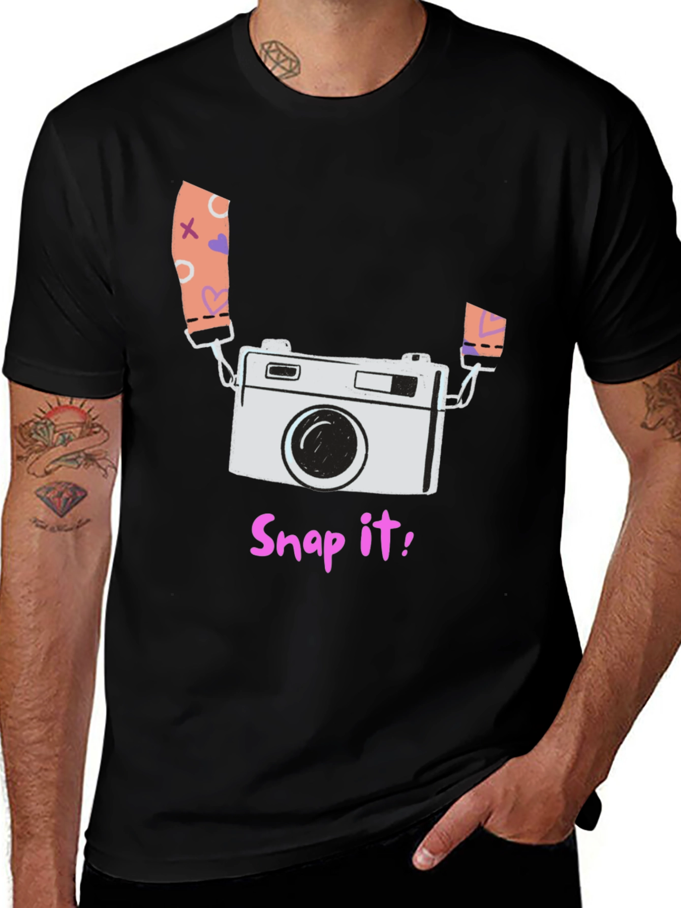 Snap It! Camera Graphic T-Shirt - Trendy Photographer Tee