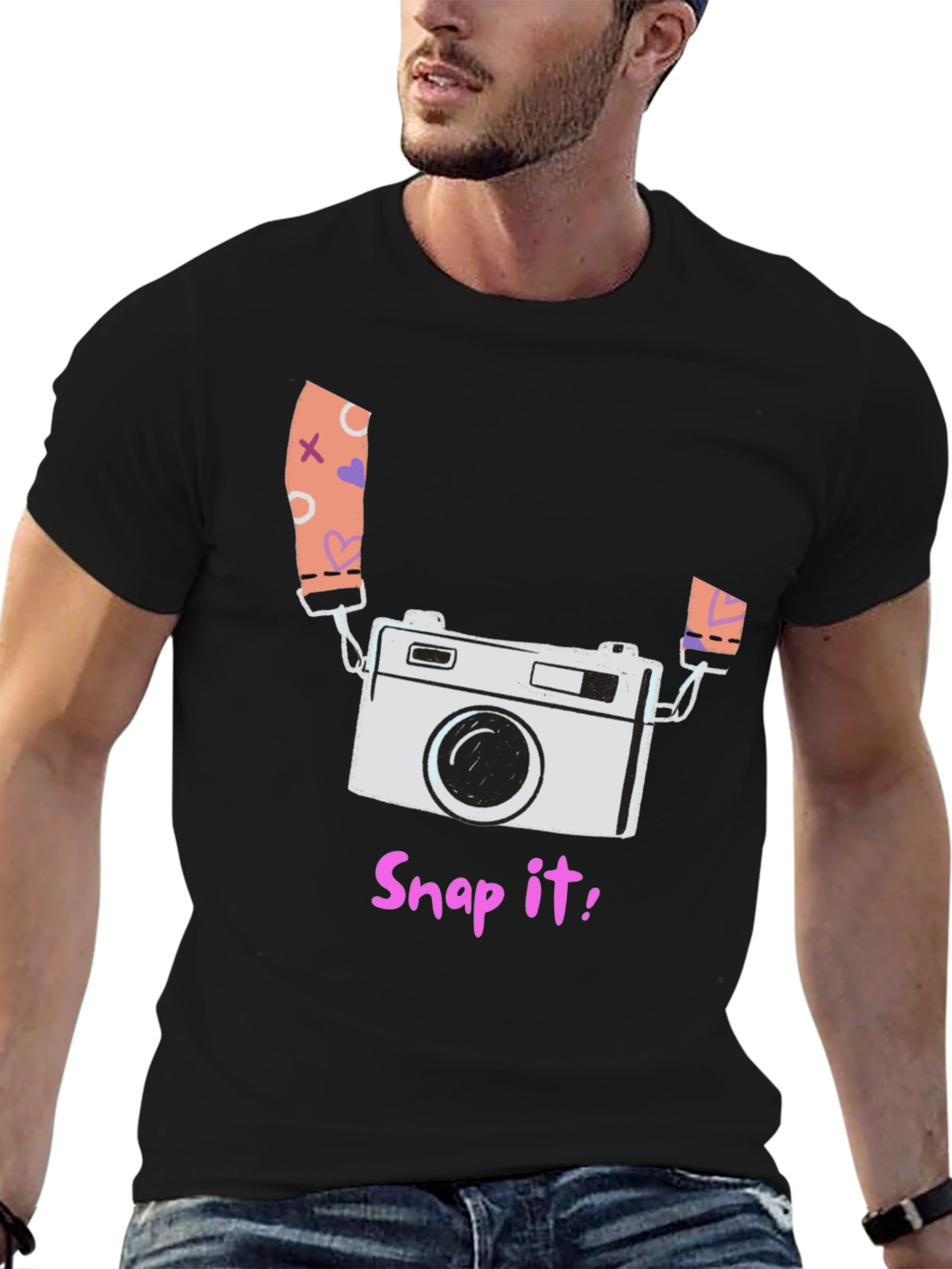 Snap It! Camera Graphic T-Shirt - Trendy Photographer Tee