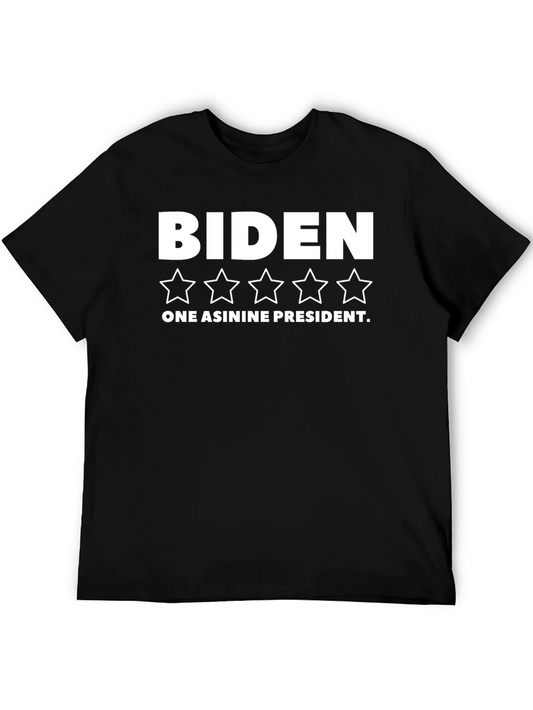 Biden One Asinine President Black Graphic Tee