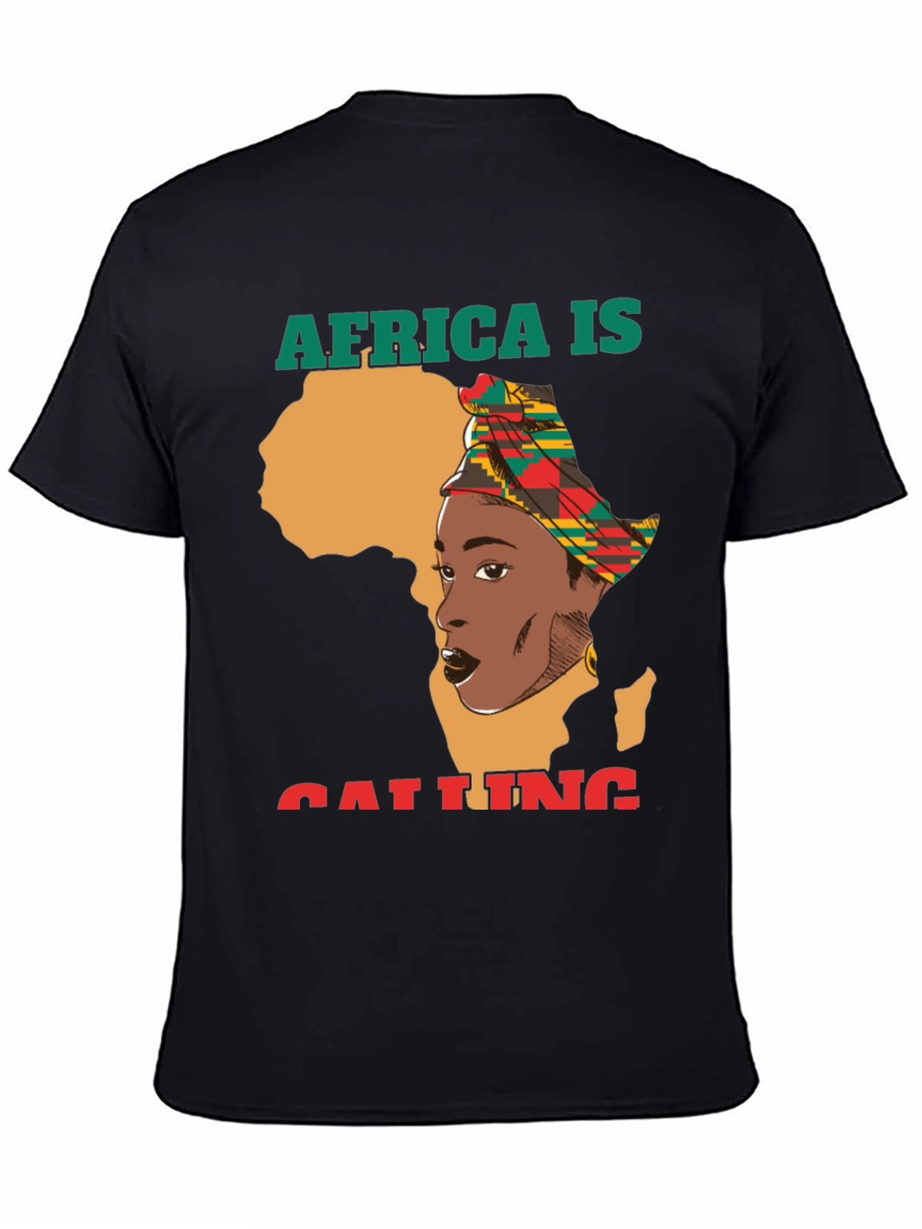 Africa Calling Graphic Tee - Unisex Black T-Shirt