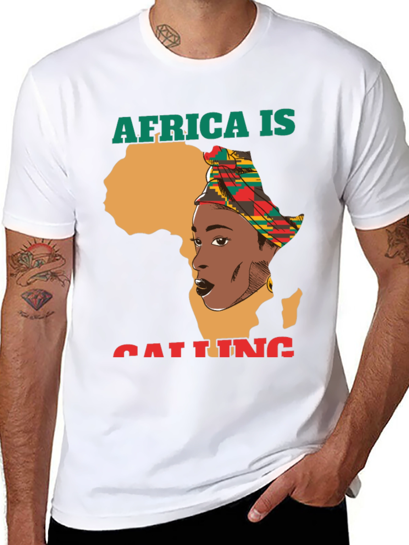 Africa Calling Graphic Tee - Unisex Black T-Shirt