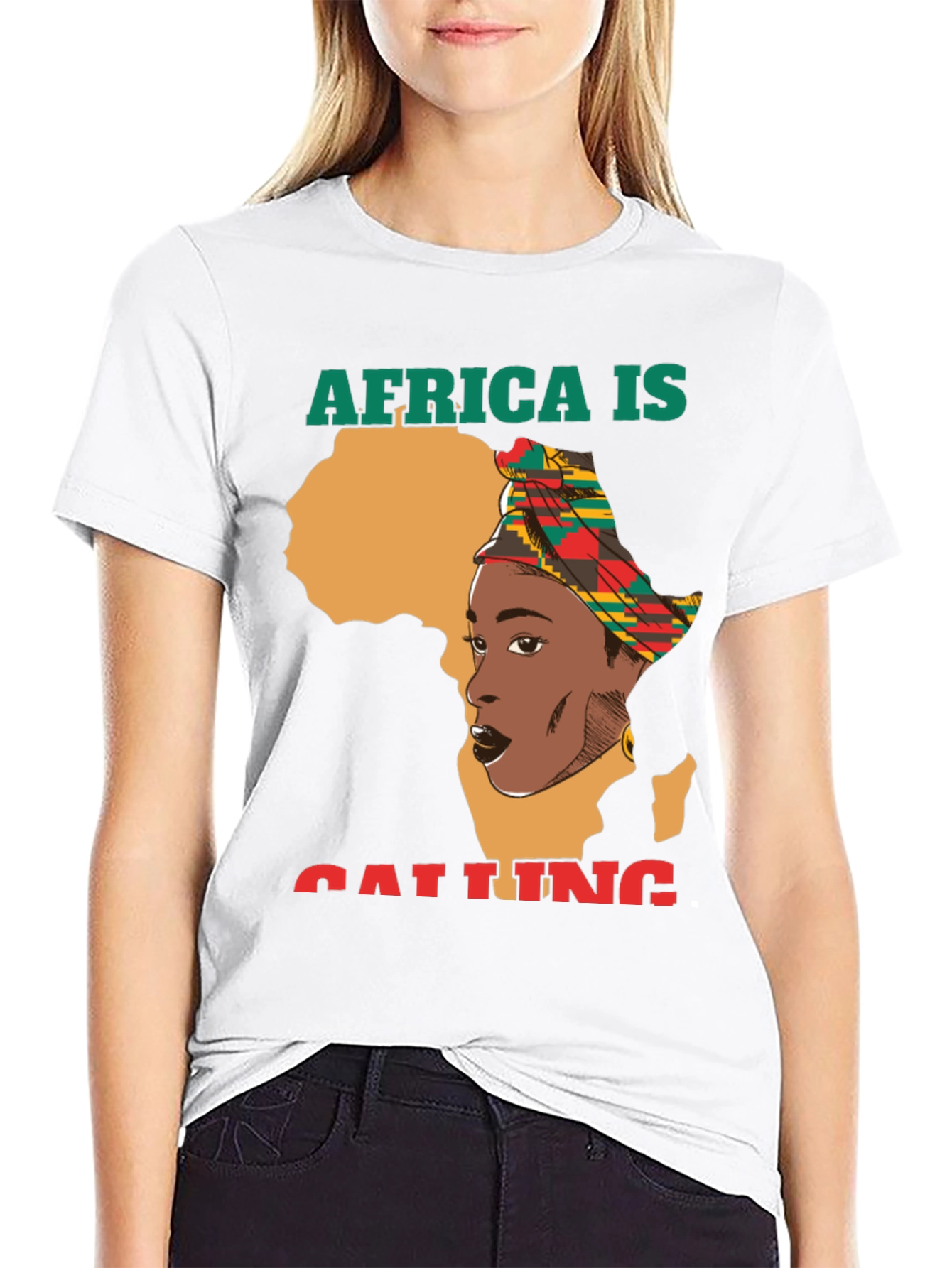Africa Calling Graphic Tee - Unisex Black T-Shirt