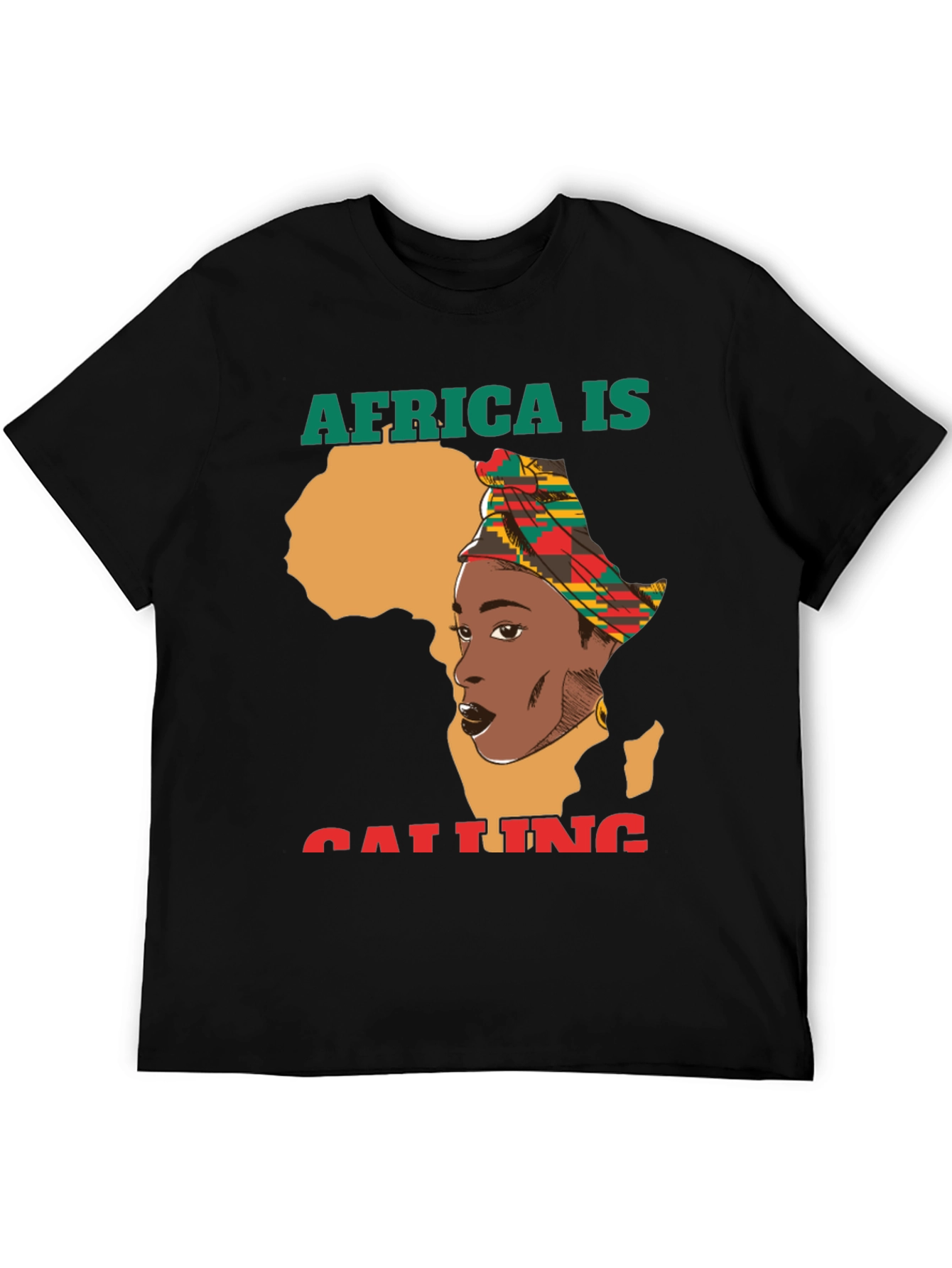 Africa Calling Graphic Tee - Unisex Black T-Shirt