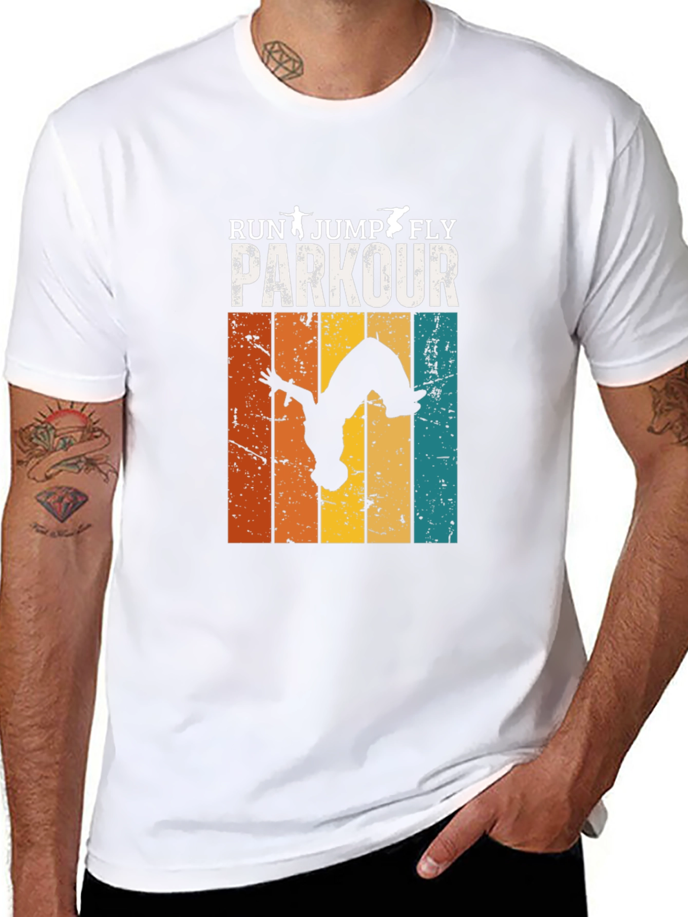 Parkour Run Jump Fly Graphic T-Shirt