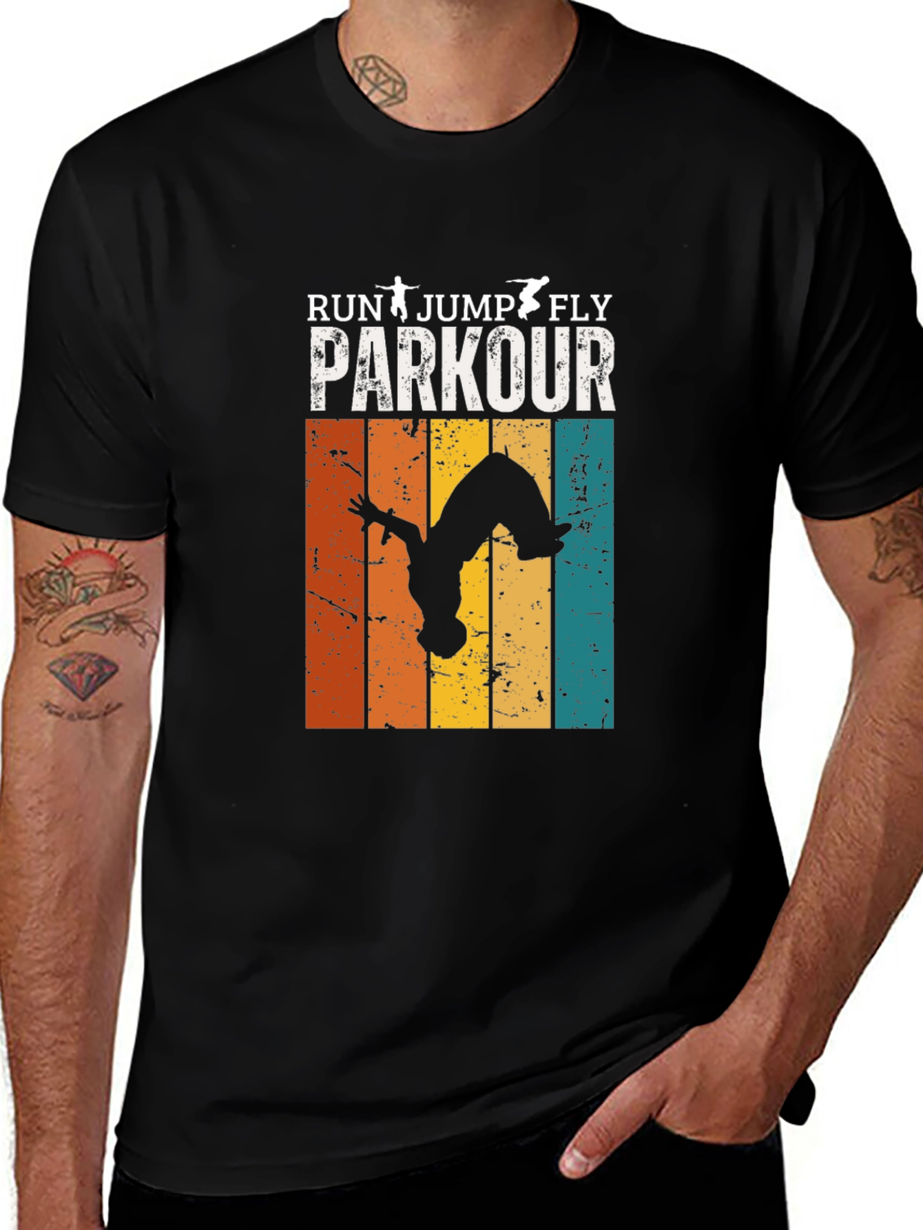 Parkour Run Jump Fly Graphic T-Shirt
