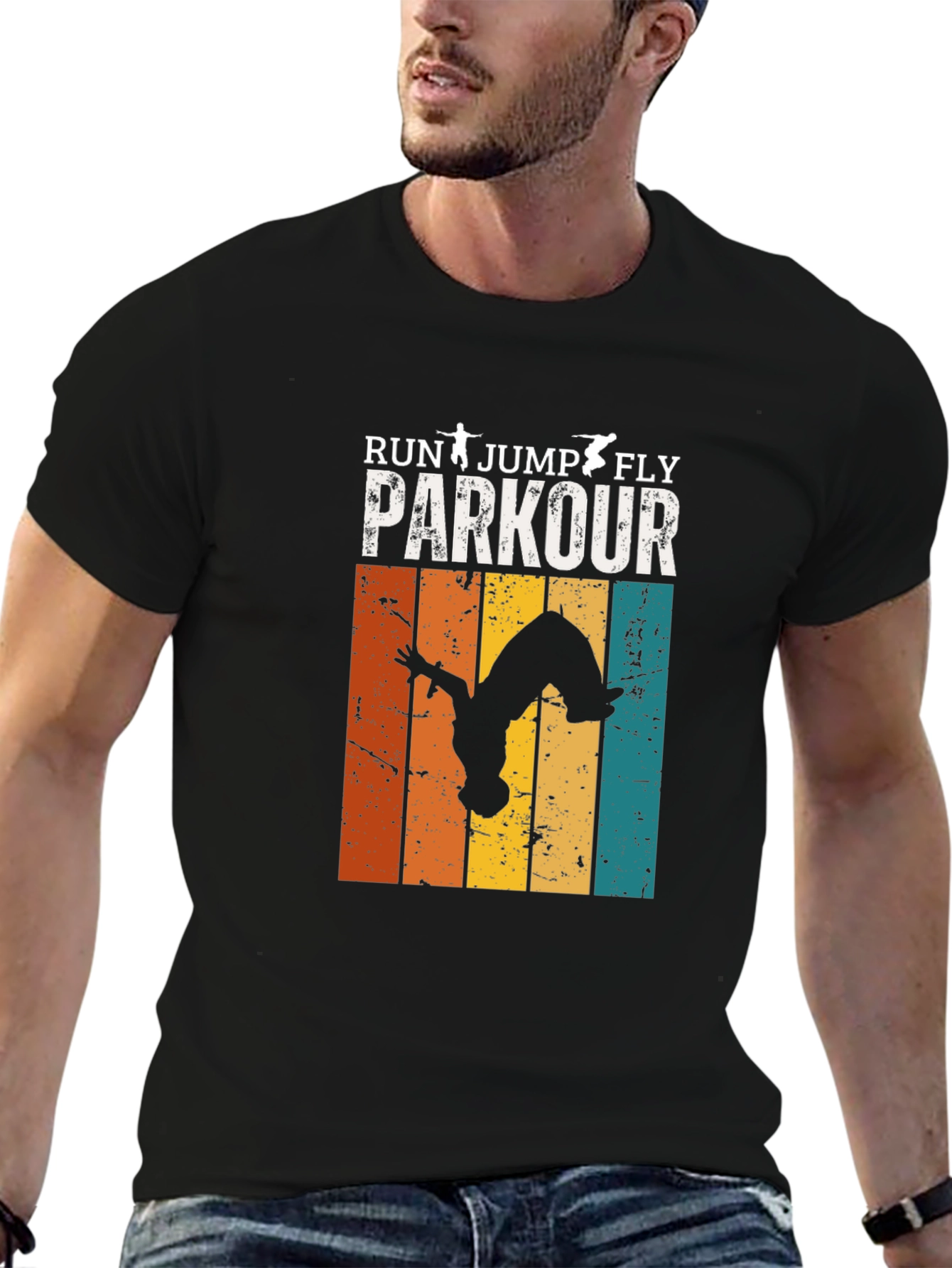 Parkour Run Jump Fly Graphic T-Shirt